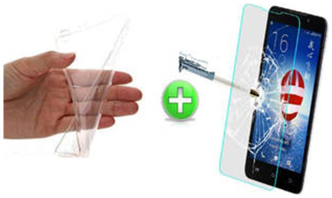 

LG G4 transparent back cover (clear) With tempered glass