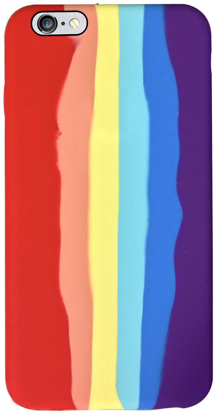 LIRAMARK Liquid Silicone Soft Back Cover Case for Apple iPhone 6 Plus / 6S Plus Rainbow by B S Enterprises