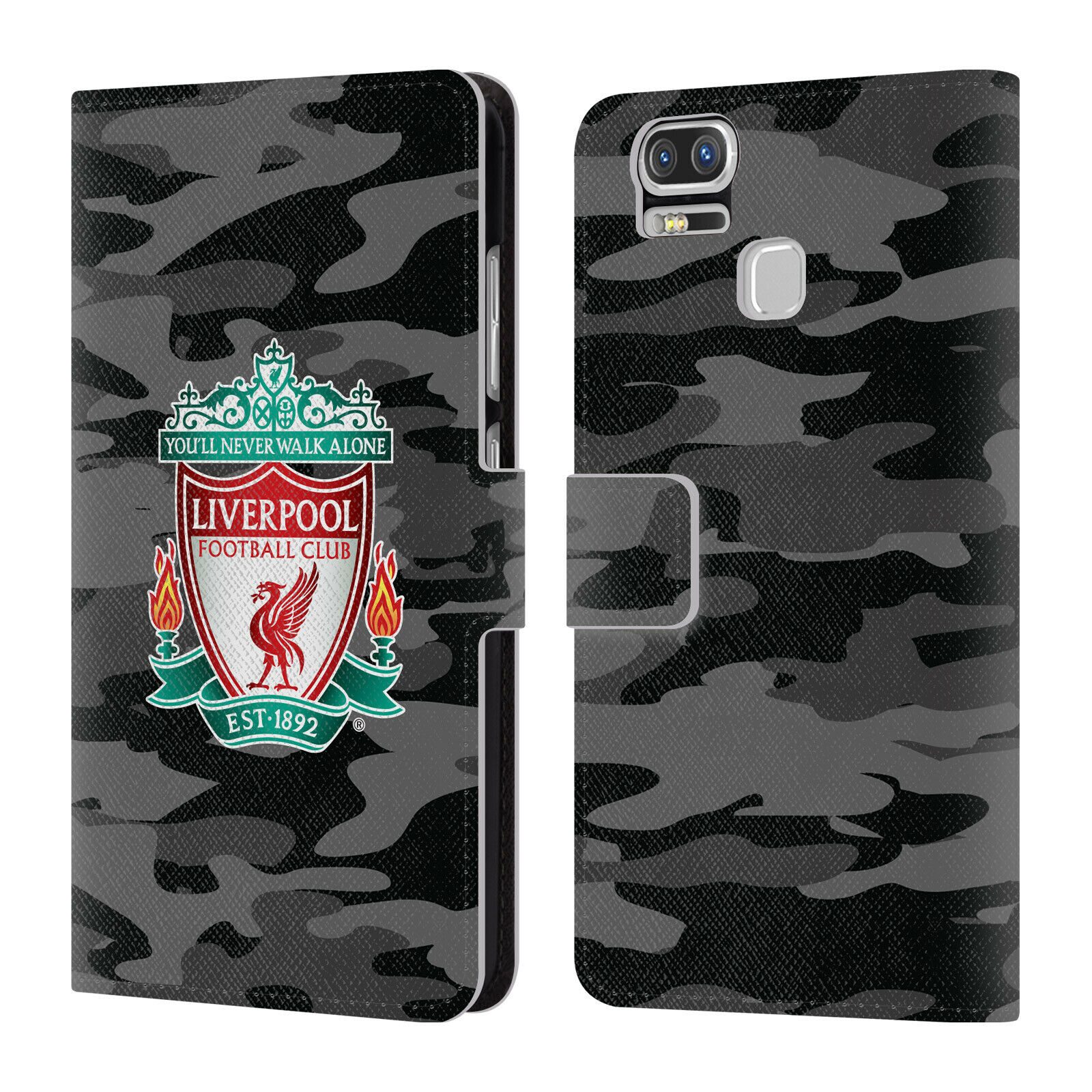 

LIVERPOOL FC LFC CAMOU PU LEATHER BOOK WALLET CASE COVER FOR ASUS ZENFONE PHONES