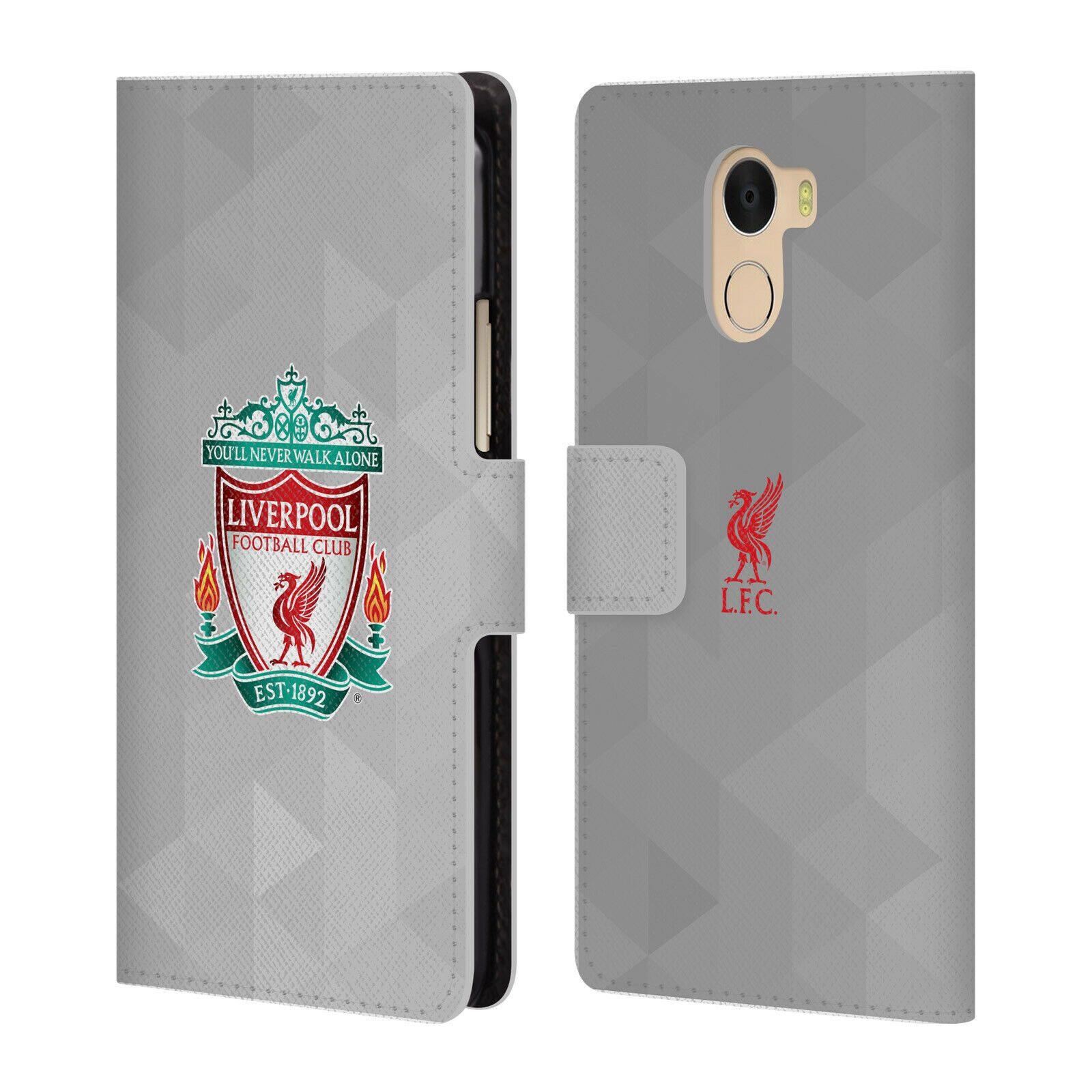 

LIVERPOOL FC LFC CREST 1 PU LEATHER BOOK WALLET CASE FOR WILEYFOX ESSENTIAL