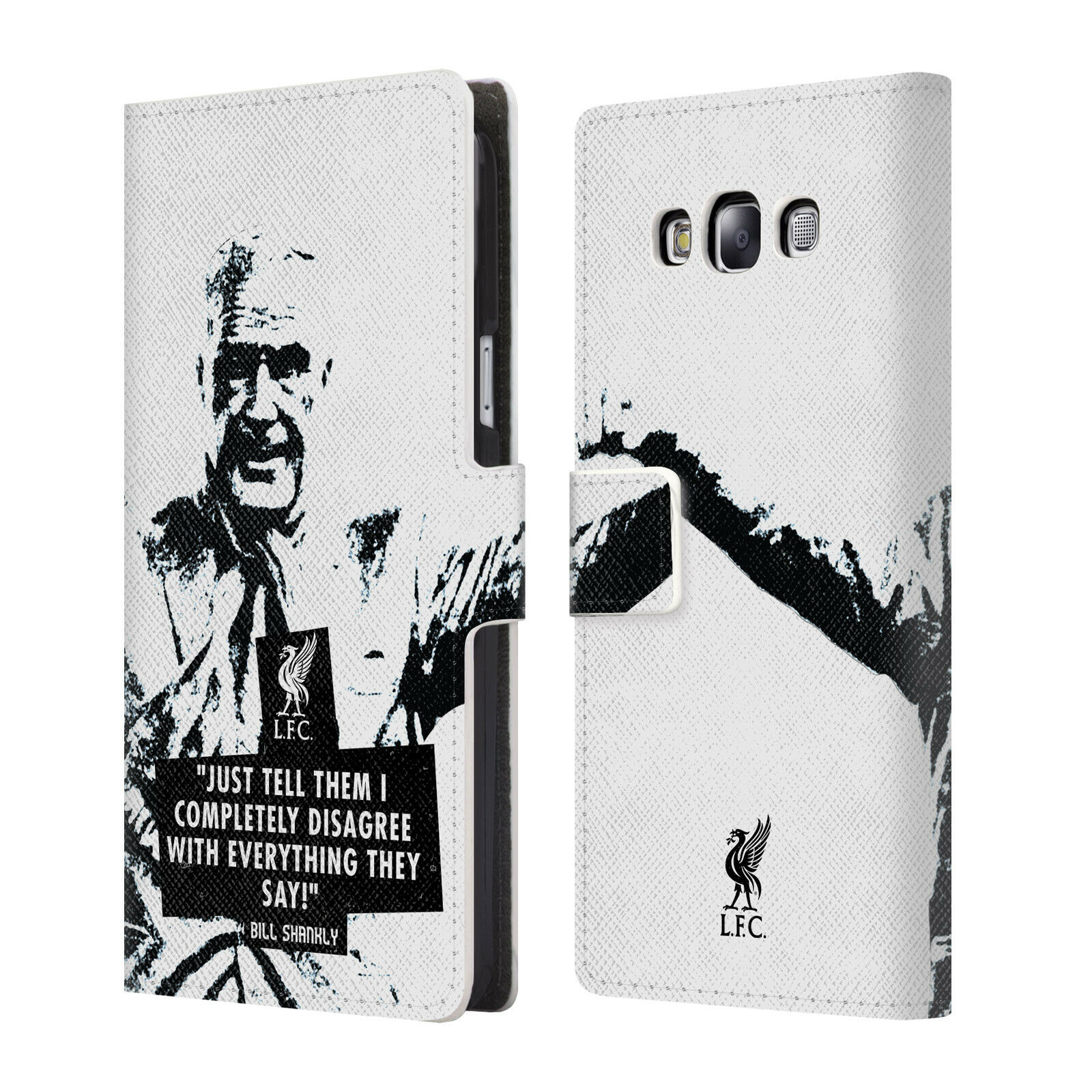 

LIVERPOOL FC LFC BILL SHANKLY QUOTES PU LEATHER BOOK CASE FOR SAMSUNG PHONES 3