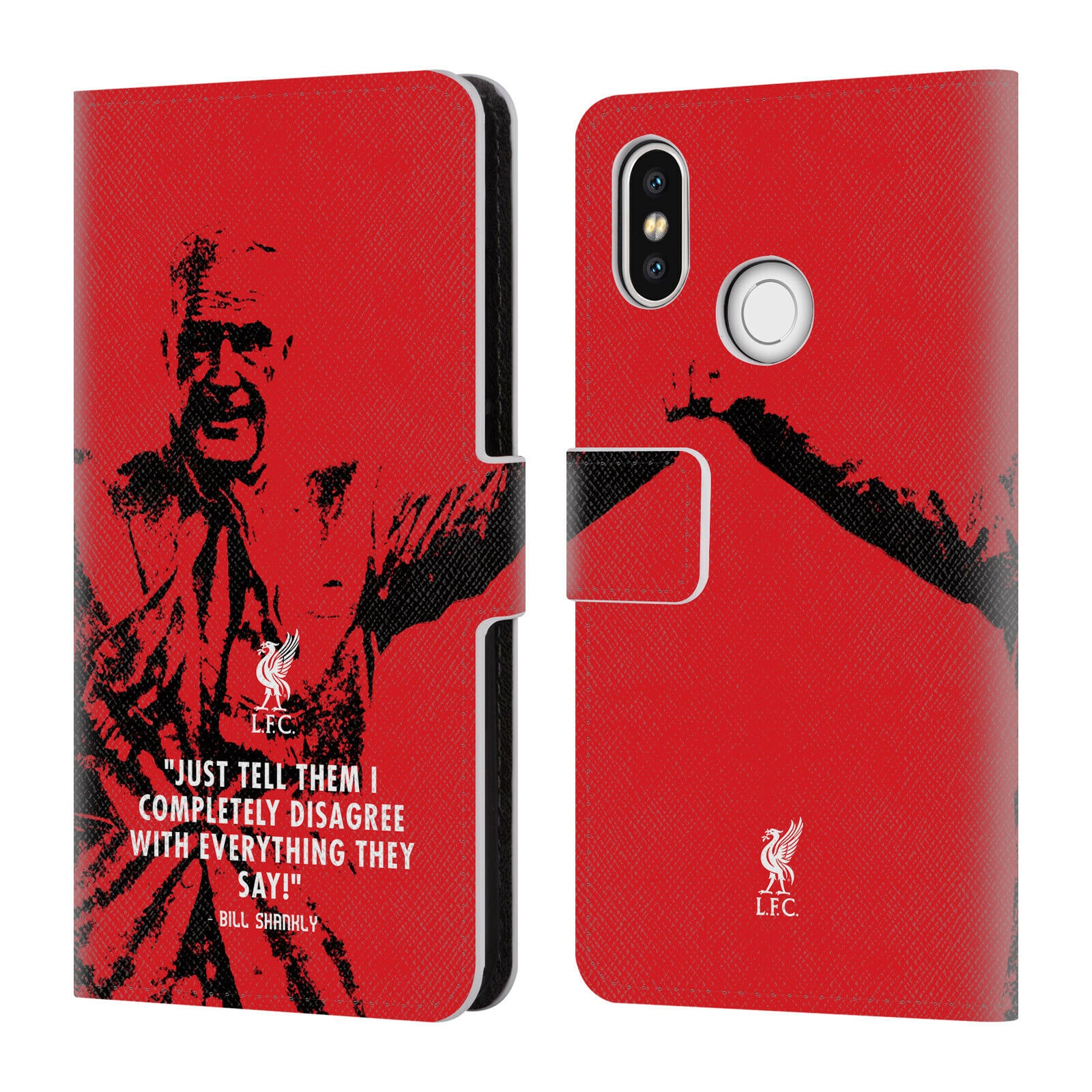 

LIVERPOOL FC LFC BILL SHANKLY QUOTES PU LEATHER BOOK CASE FOR XIAOMI PHONES