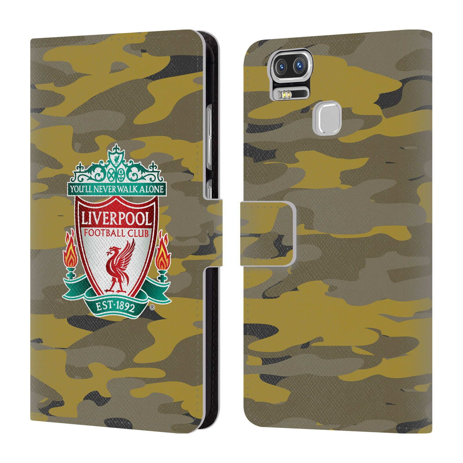 

LIVERPOOL FC LFC CAMOU PU LEATHER BOOK WALLET CASE COVER FOR ASUS ZENFONE PHONES