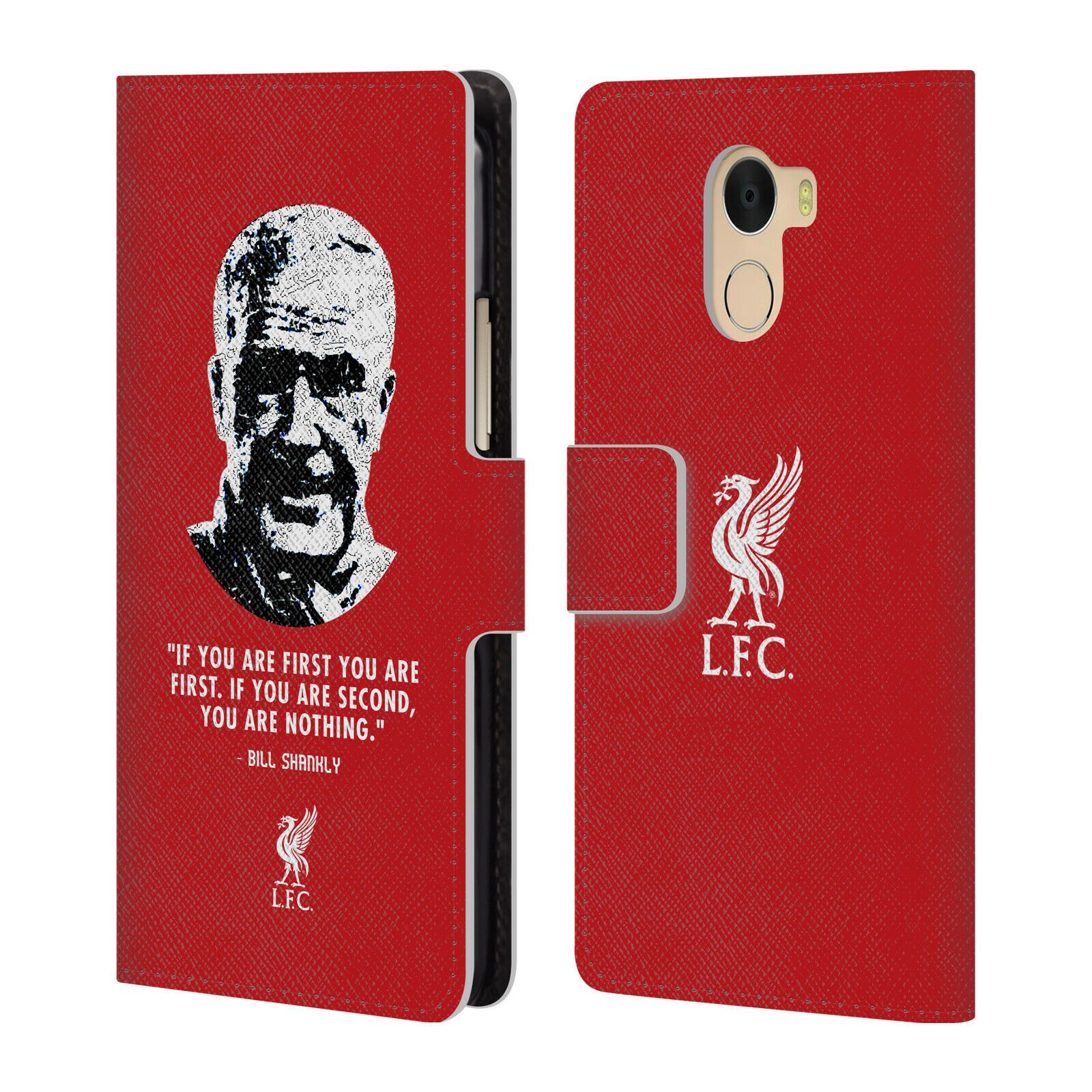 

LIVERPOOL FC LFC BILL SHANKLY PU LEATHER BOOK CASE FOR WILEYFOX ESSENTIAL