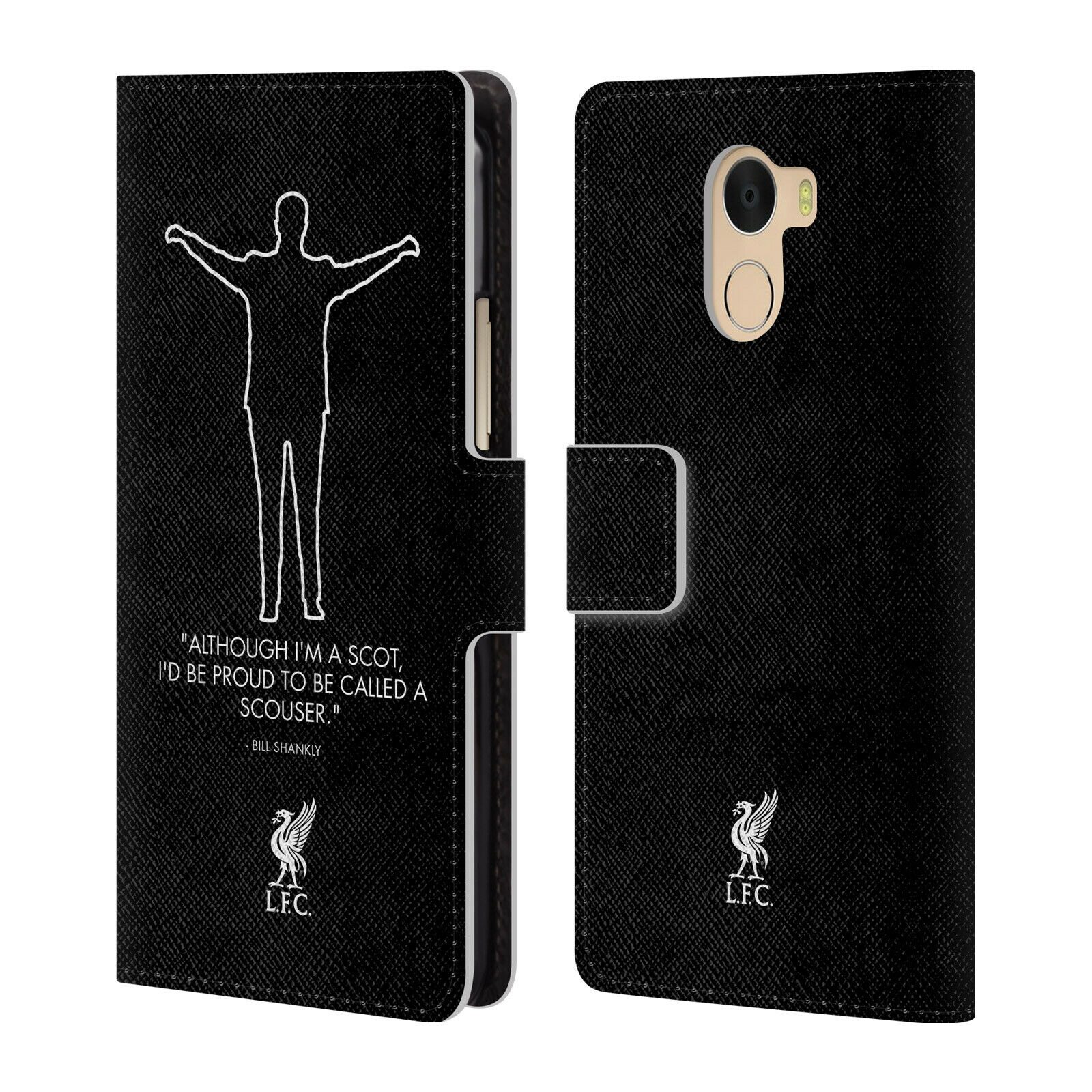 

LIVERPOOL FC LFC BILL SHANKLY PU LEATHER BOOK CASE FOR WILEYFOX ESSENTIAL