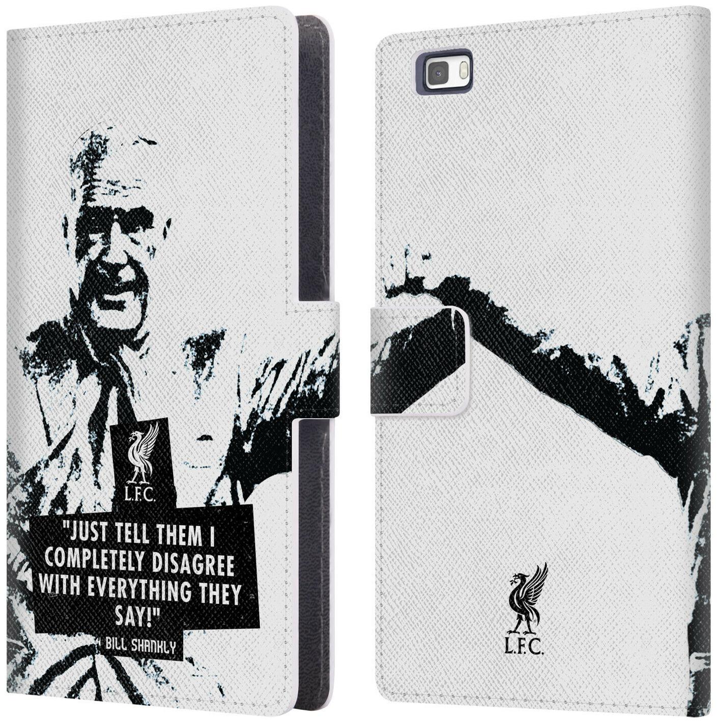 

LIVERPOOL FC LFC BILL SHANKLY QUOTES PU LEATHER BOOK CASE FOR HUAWEI PHONES 2