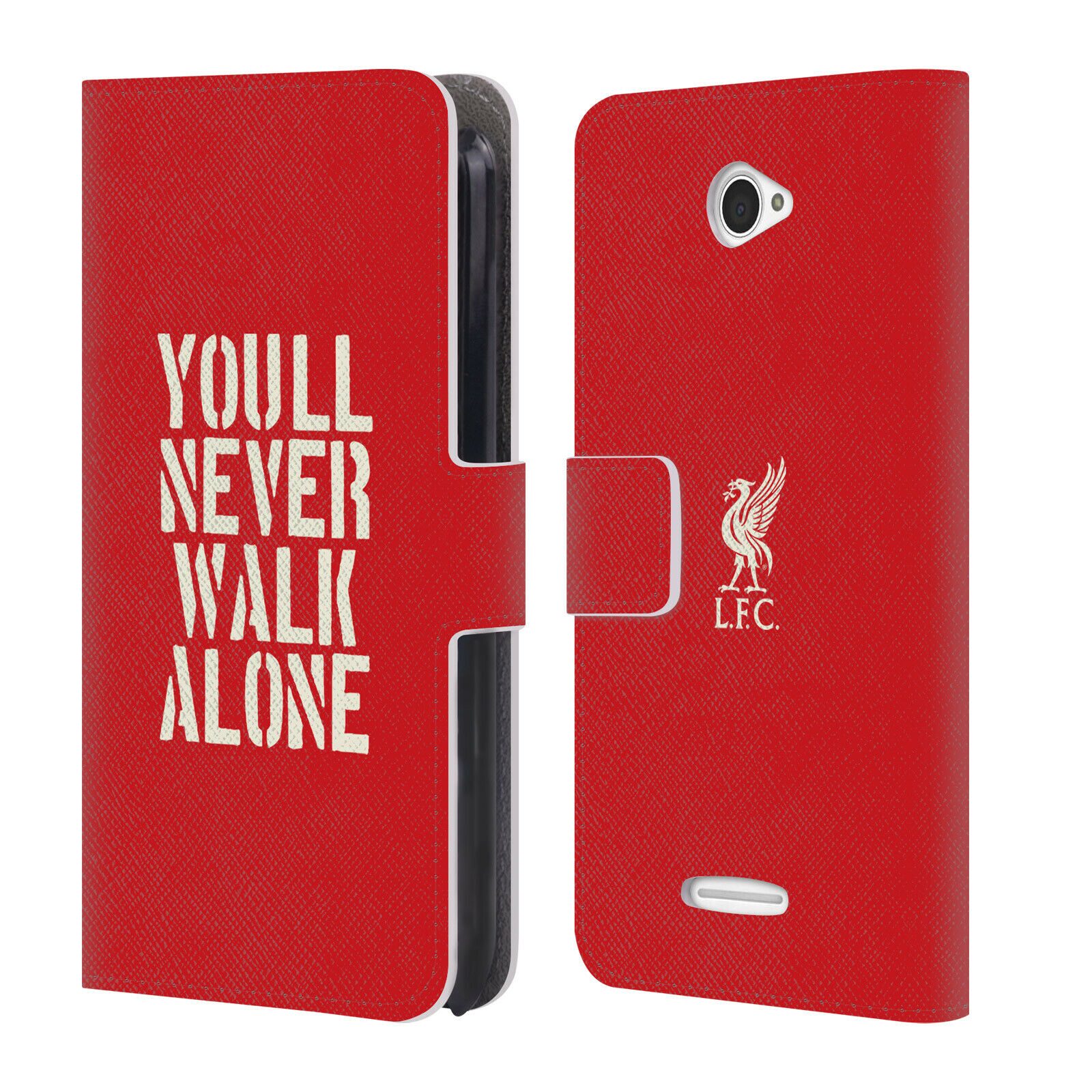 

LIVERPOOL FC LFC LIVER BIRD YNWA PU LEATHER BOOK WALLET CASE FOR SONY PHONES 2
