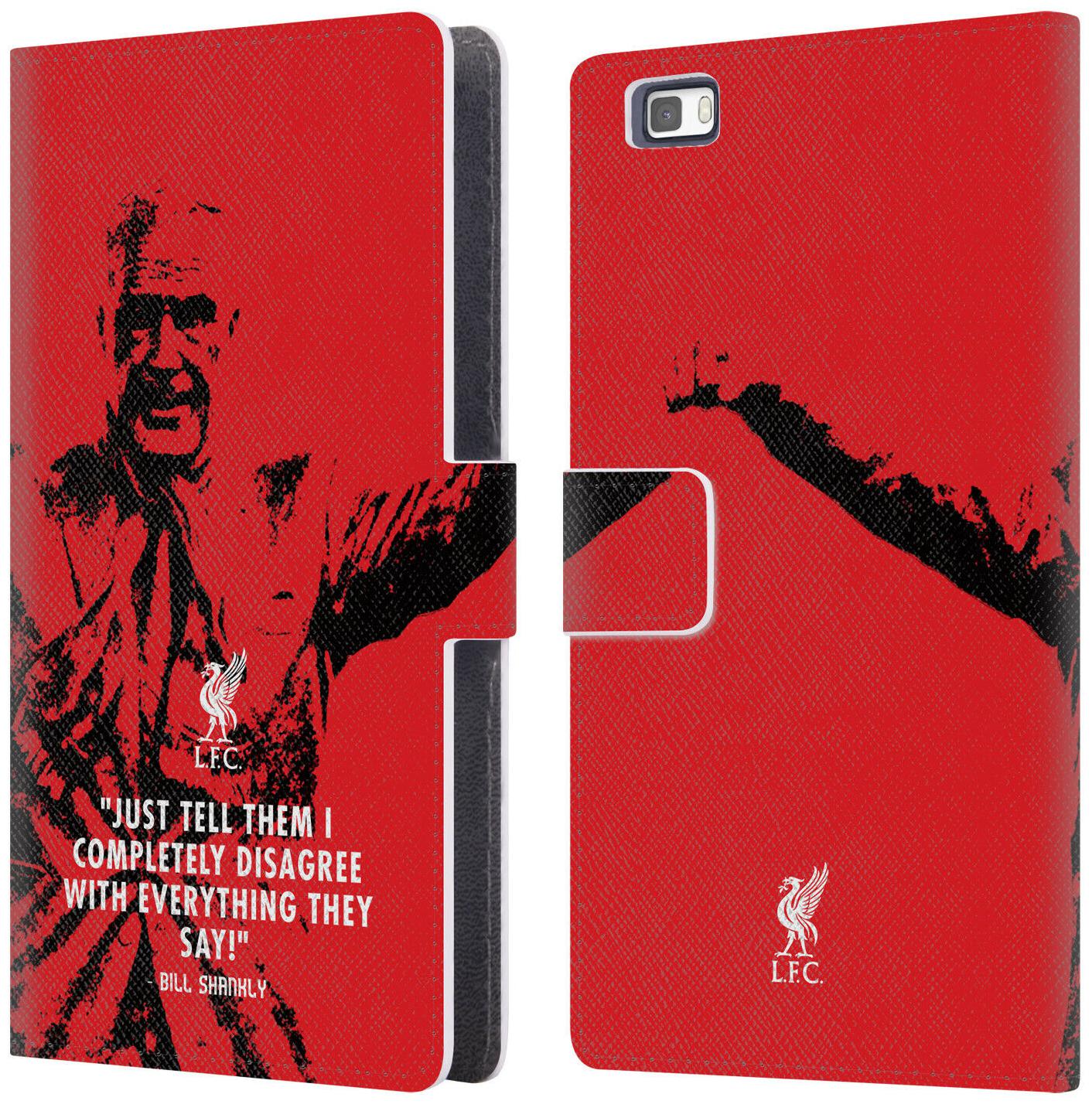 

LIVERPOOL FC LFC BILL SHANKLY QUOTES PU LEATHER BOOK CASE FOR HUAWEI PHONES 2
