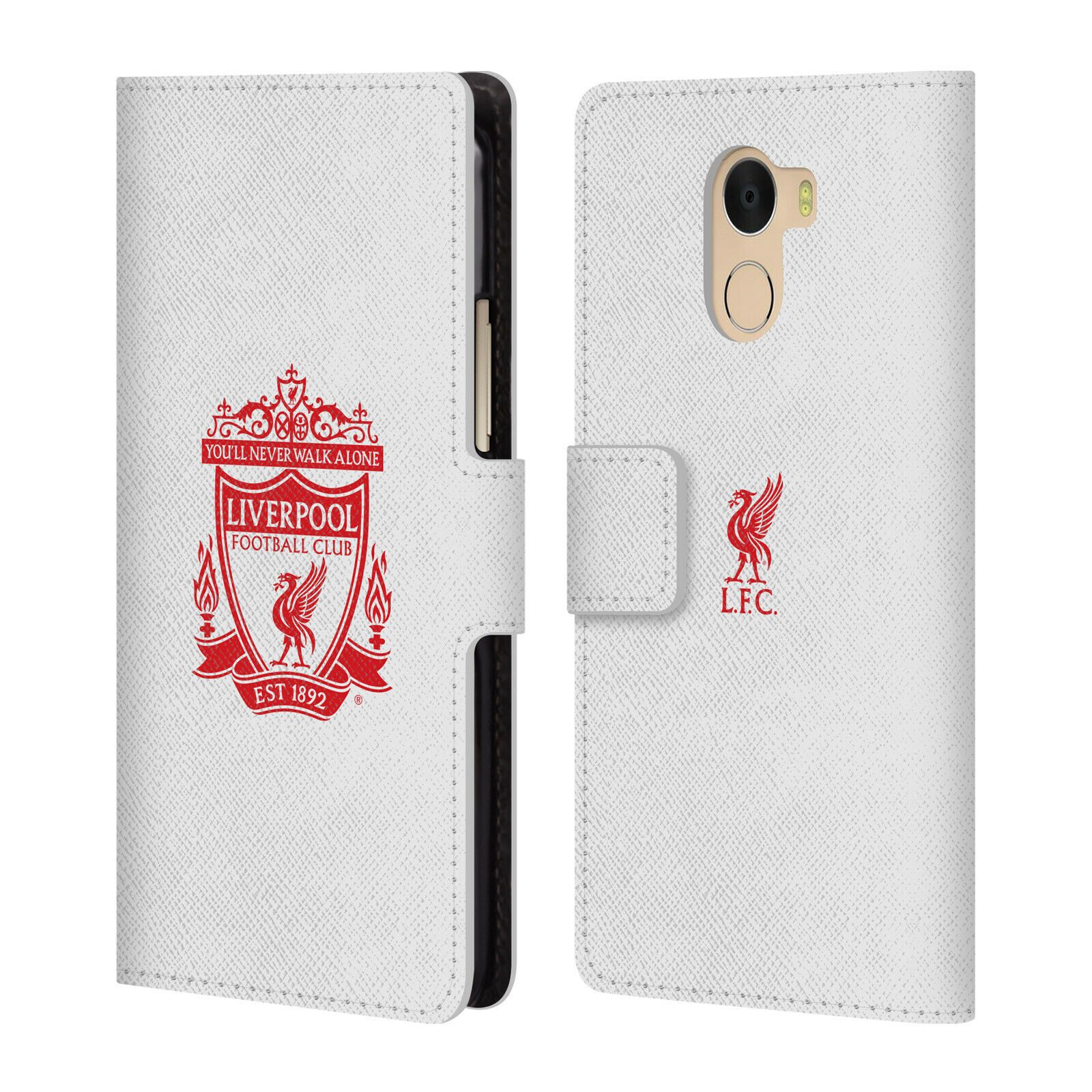 

LIVERPOOL FC LFC CREST 1 PU LEATHER BOOK WALLET CASE FOR WILEYFOX ESSENTIAL