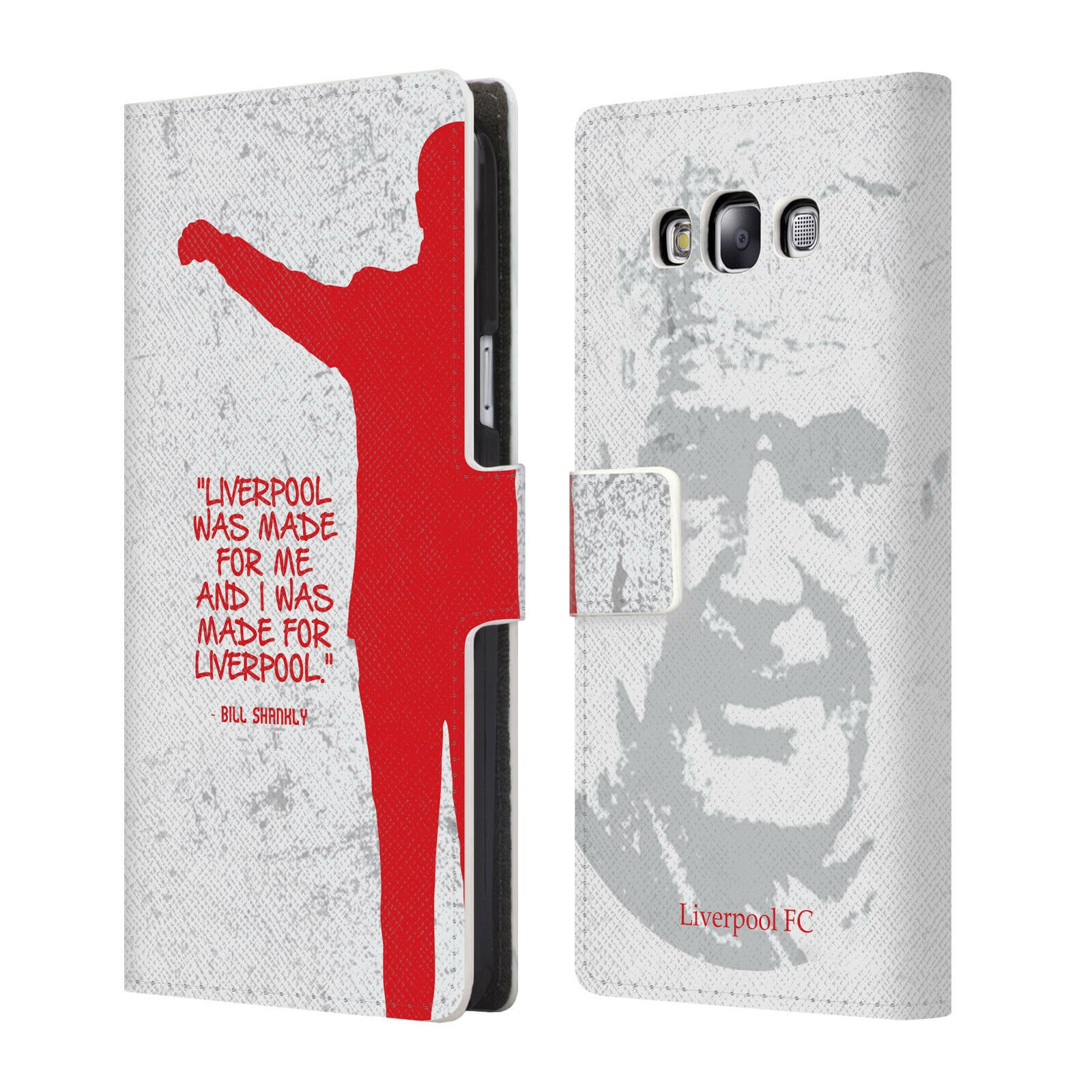 

LIVERPOOL FC LFC BILL SHANKLY QUOTES PU LEATHER BOOK CASE FOR SAMSUNG PHONES 3