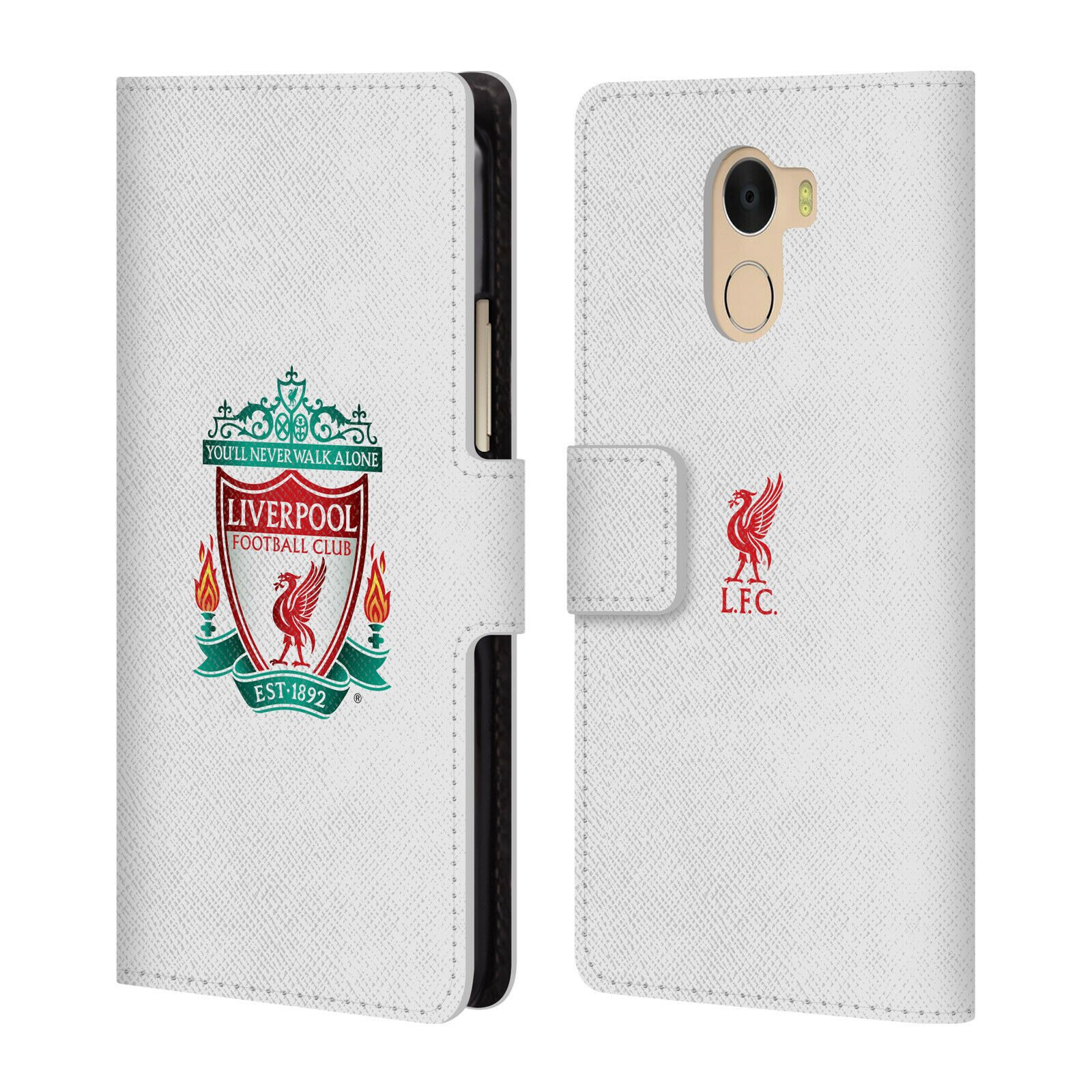 

LIVERPOOL FC LFC CREST 1 PU LEATHER BOOK WALLET CASE FOR WILEYFOX ESSENTIAL