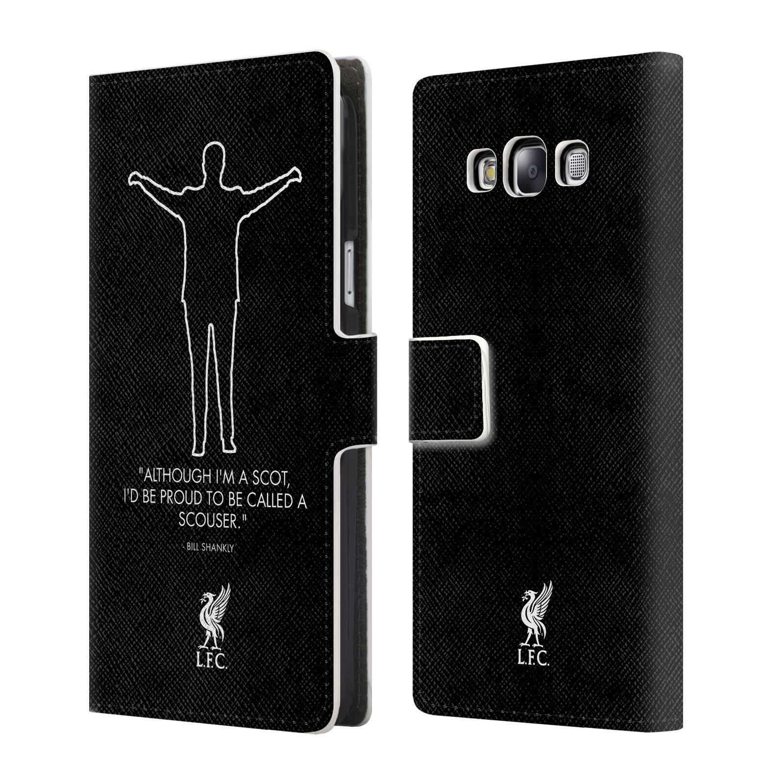 

LIVERPOOL FC LFC BILL SHANKLY QUOTES PU LEATHER BOOK CASE FOR SAMSUNG PHONES 3