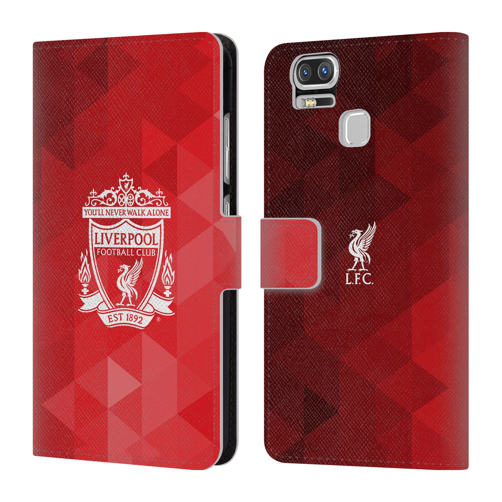 

LIVERPOOL FC LFC CREST 1 PU LEATHER BOOK WALLET CASE FOR ASUS ZENFONE PHONES