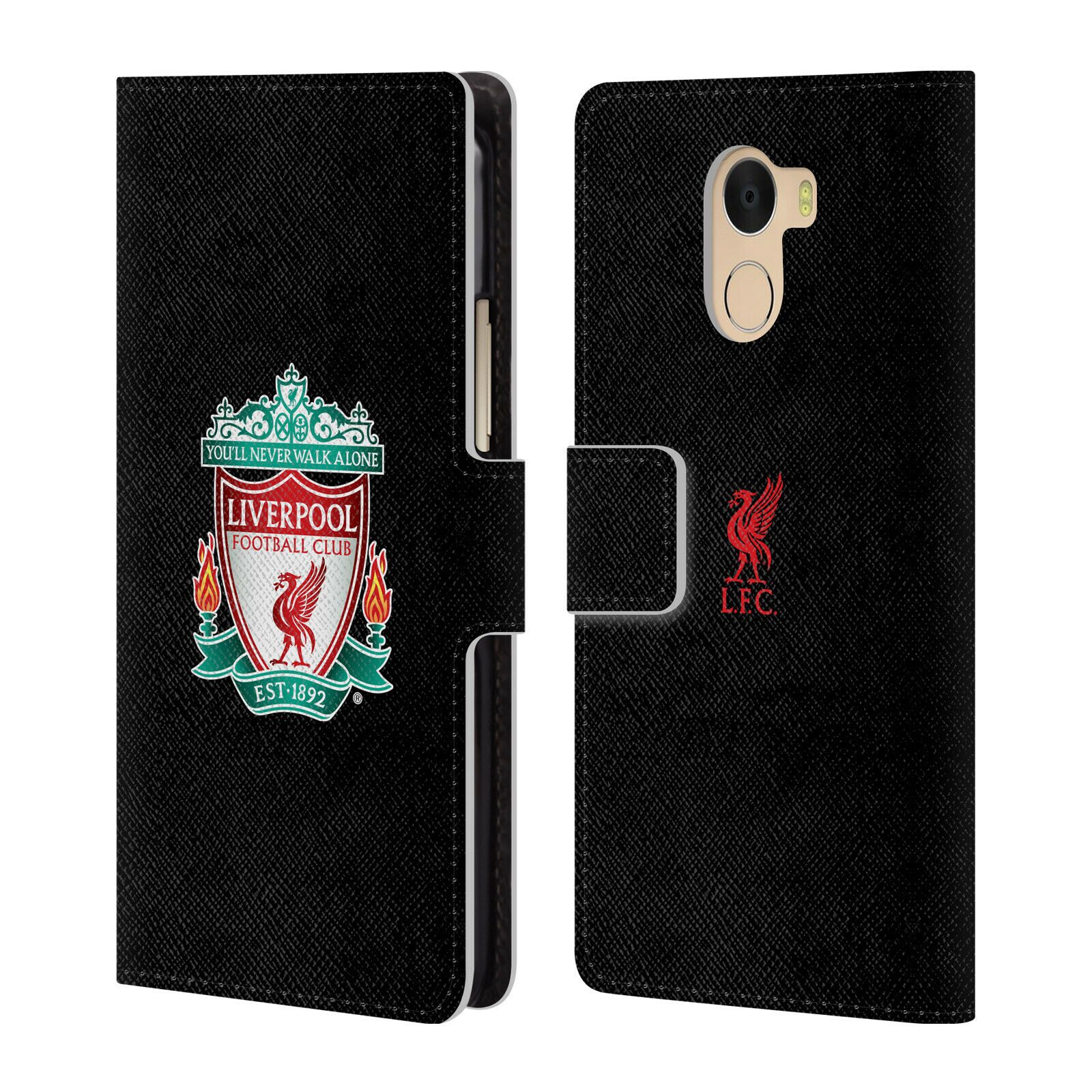 

LIVERPOOL FC LFC CREST 1 PU LEATHER BOOK WALLET CASE FOR WILEYFOX ESSENTIAL