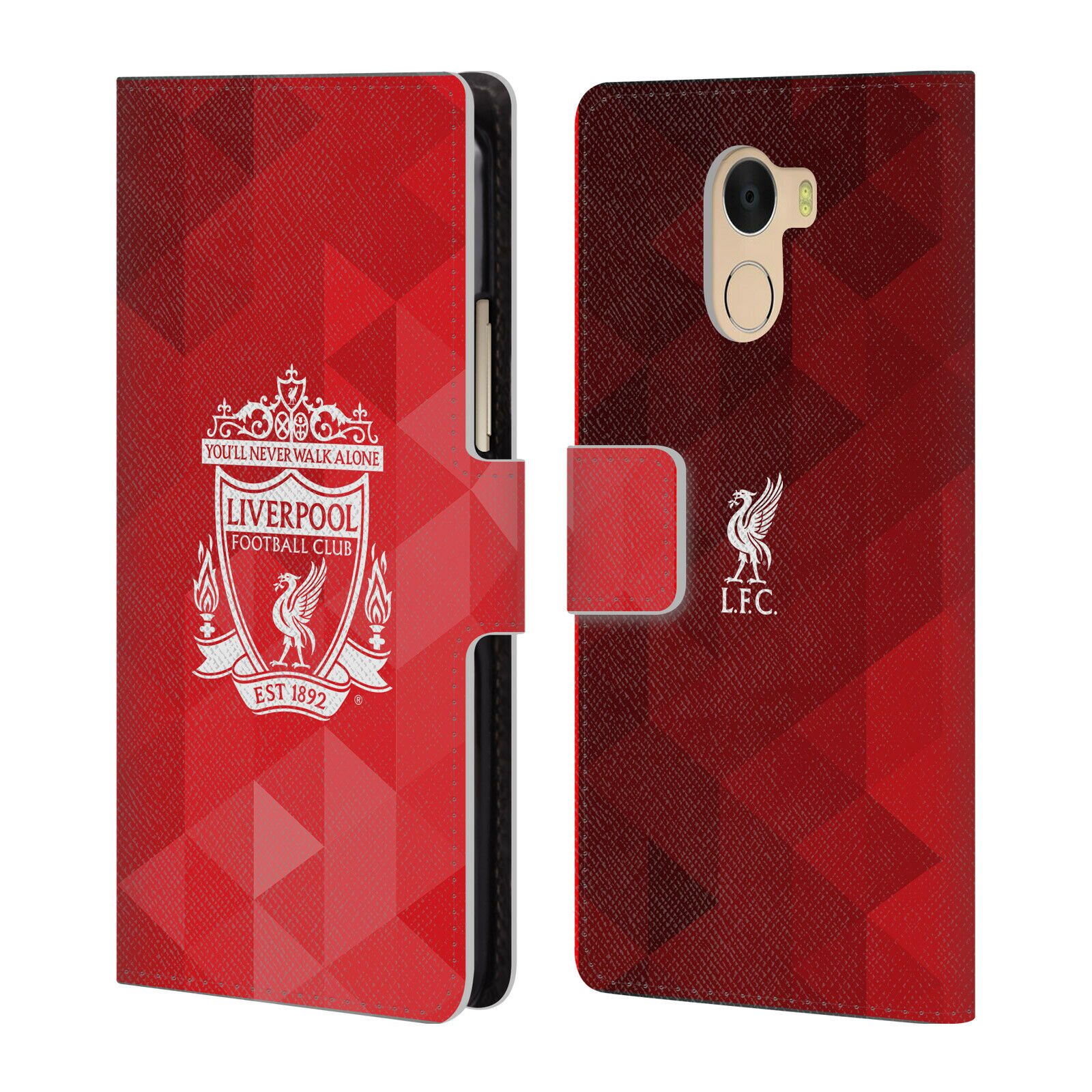 

LIVERPOOL FC LFC CREST 1 PU LEATHER BOOK WALLET CASE FOR WILEYFOX ESSENTIAL