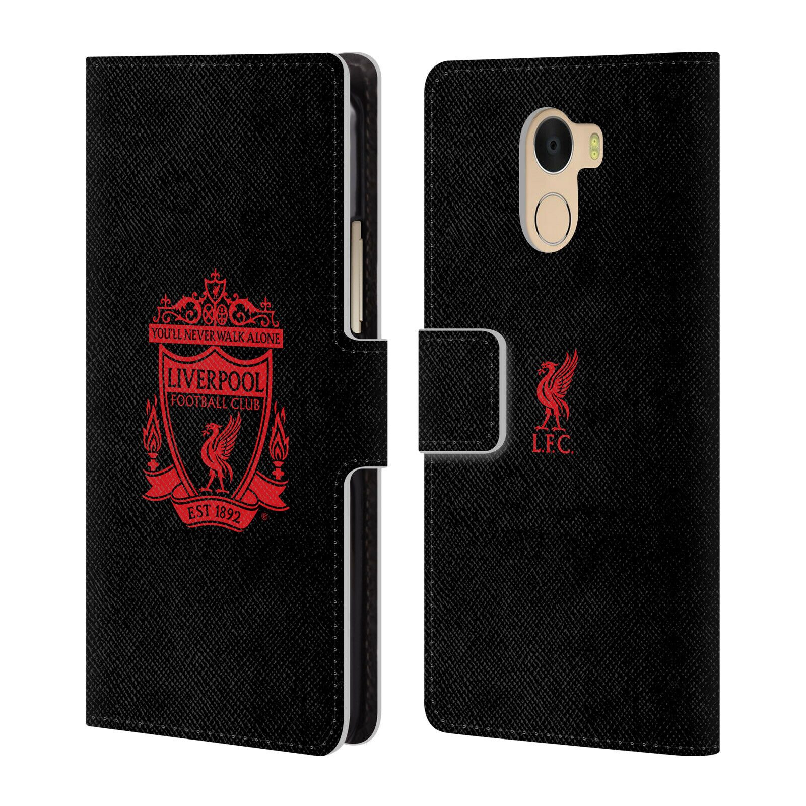 

LIVERPOOL FC LFC CREST 1 PU LEATHER BOOK WALLET CASE FOR WILEYFOX ESSENTIAL