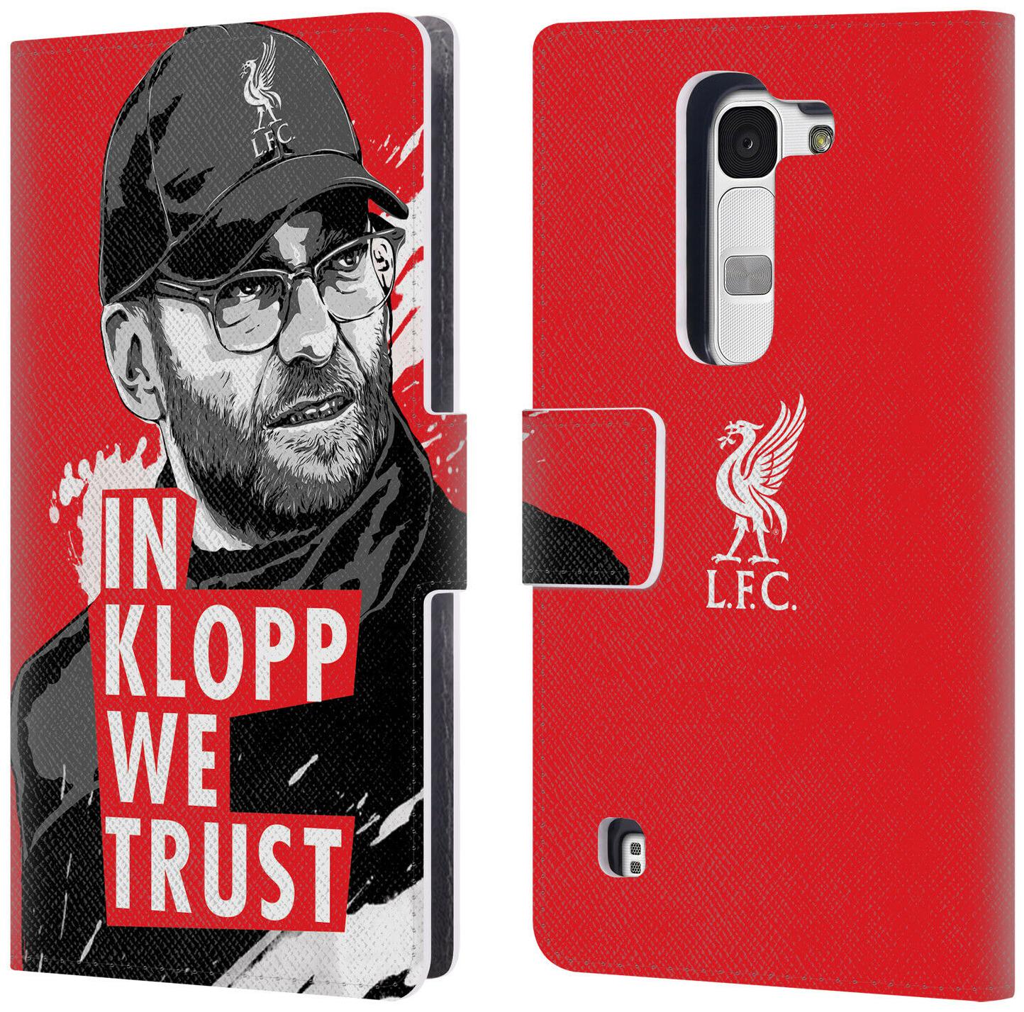 

LIVERPOOL FC LFC JURGEN KLOPP ILLUSTRATIONS PU LEATHER BOOK CASE FOR LG PHONES 2