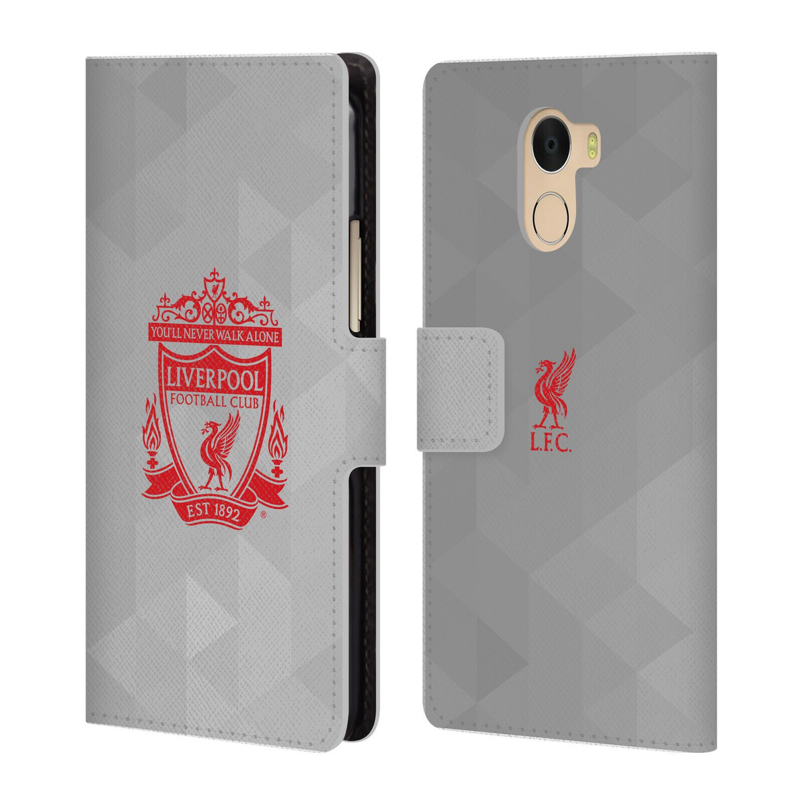 

LIVERPOOL FC LFC CREST 1 PU LEATHER BOOK WALLET CASE FOR WILEYFOX ESSENTIAL