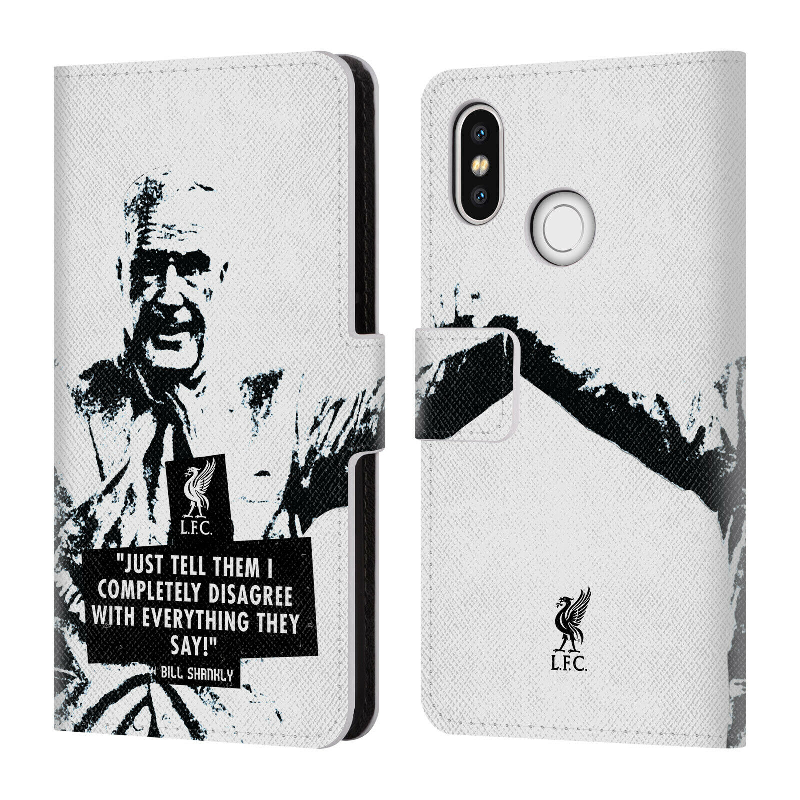 

LIVERPOOL FC LFC BILL SHANKLY QUOTES PU LEATHER BOOK CASE FOR XIAOMI PHONES