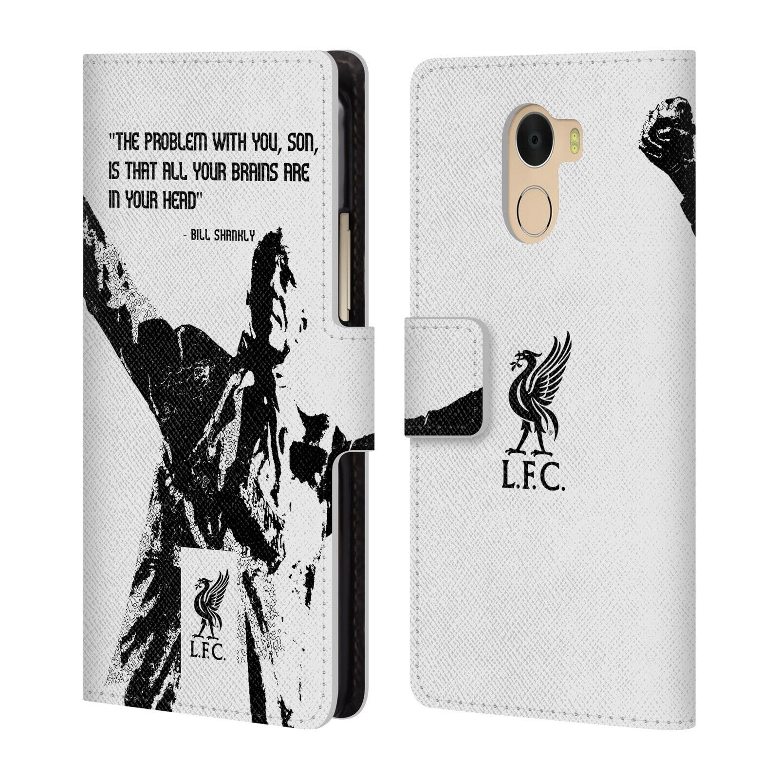 

LIVERPOOL FC LFC BILL SHANKLY PU LEATHER BOOK CASE FOR WILEYFOX ESSENTIAL