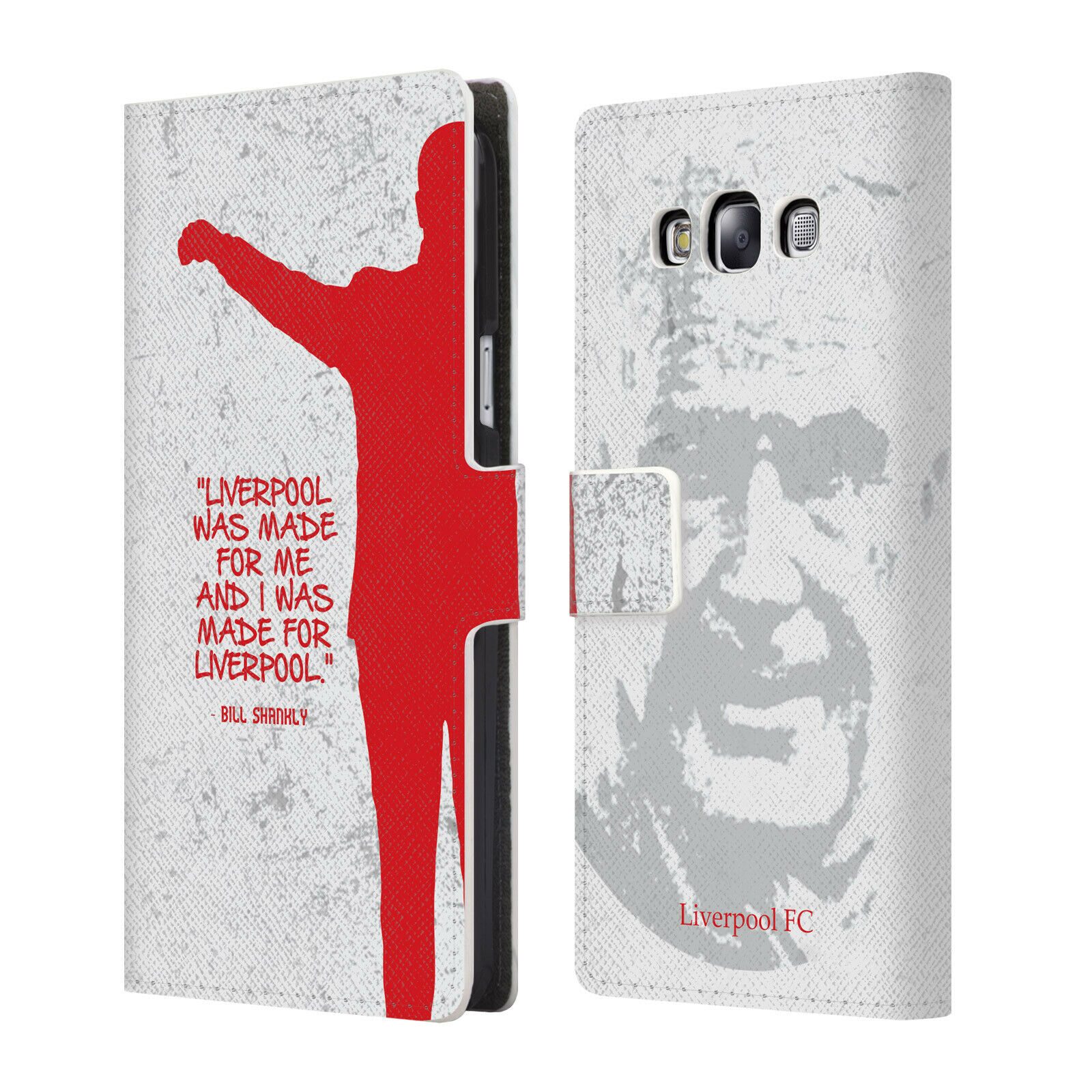 

LIVERPOOL FC LFC BILL SHANKLY QUOTES PU LEATHER BOOK CASE FOR SAMSUNG PHONES 3