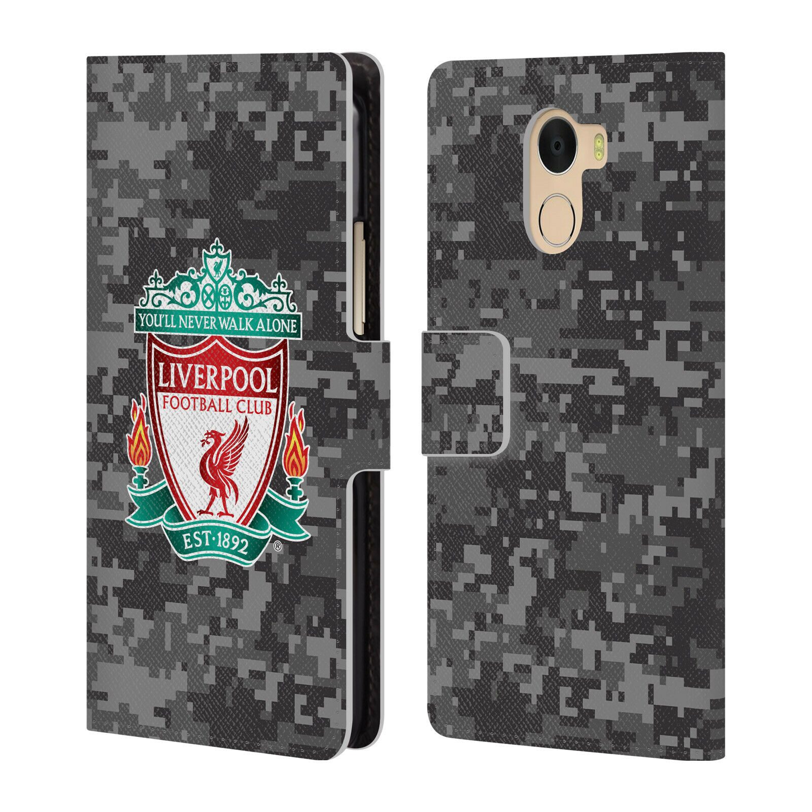 

LIVERPOOL FC DIGITAL CAMOUFLAGE PU LEATHER BOOK CASE FOR WILEYFOX ESSENTIAL