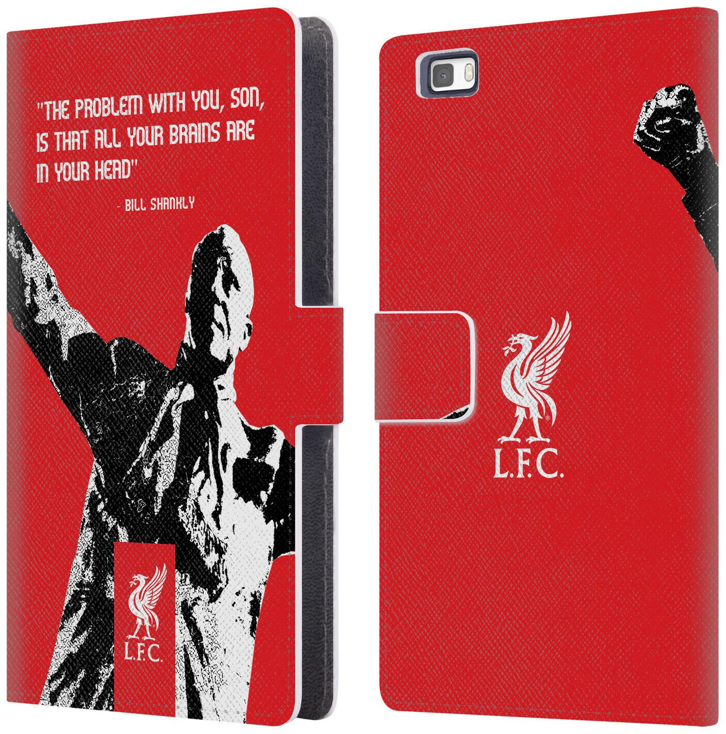 

LIVERPOOL FC LFC BILL SHANKLY QUOTES PU LEATHER BOOK CASE FOR HUAWEI PHONES 2