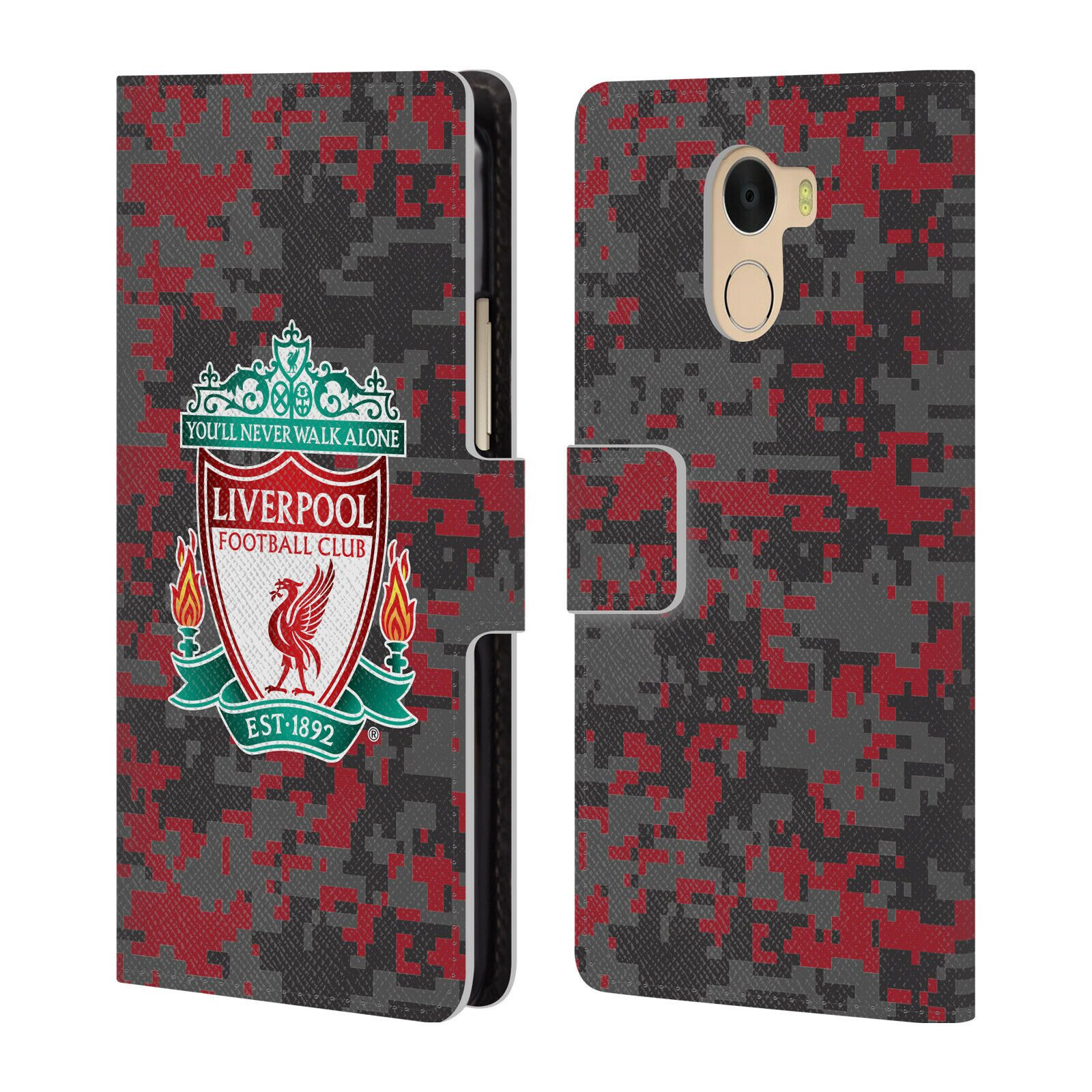 

LIVERPOOL FC DIGITAL CAMOUFLAGE PU LEATHER BOOK CASE FOR WILEYFOX ESSENTIAL