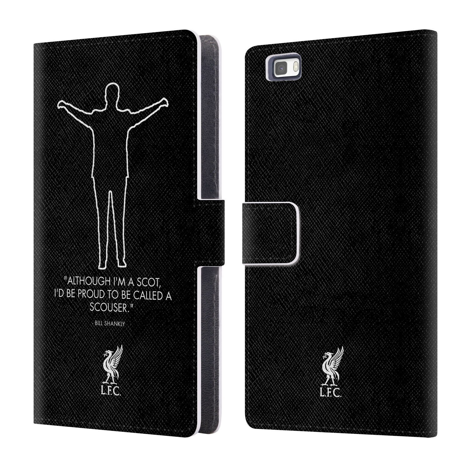 

LIVERPOOL FC LFC BILL SHANKLY QUOTES PU LEATHER BOOK CASE FOR HUAWEI PHONES 2