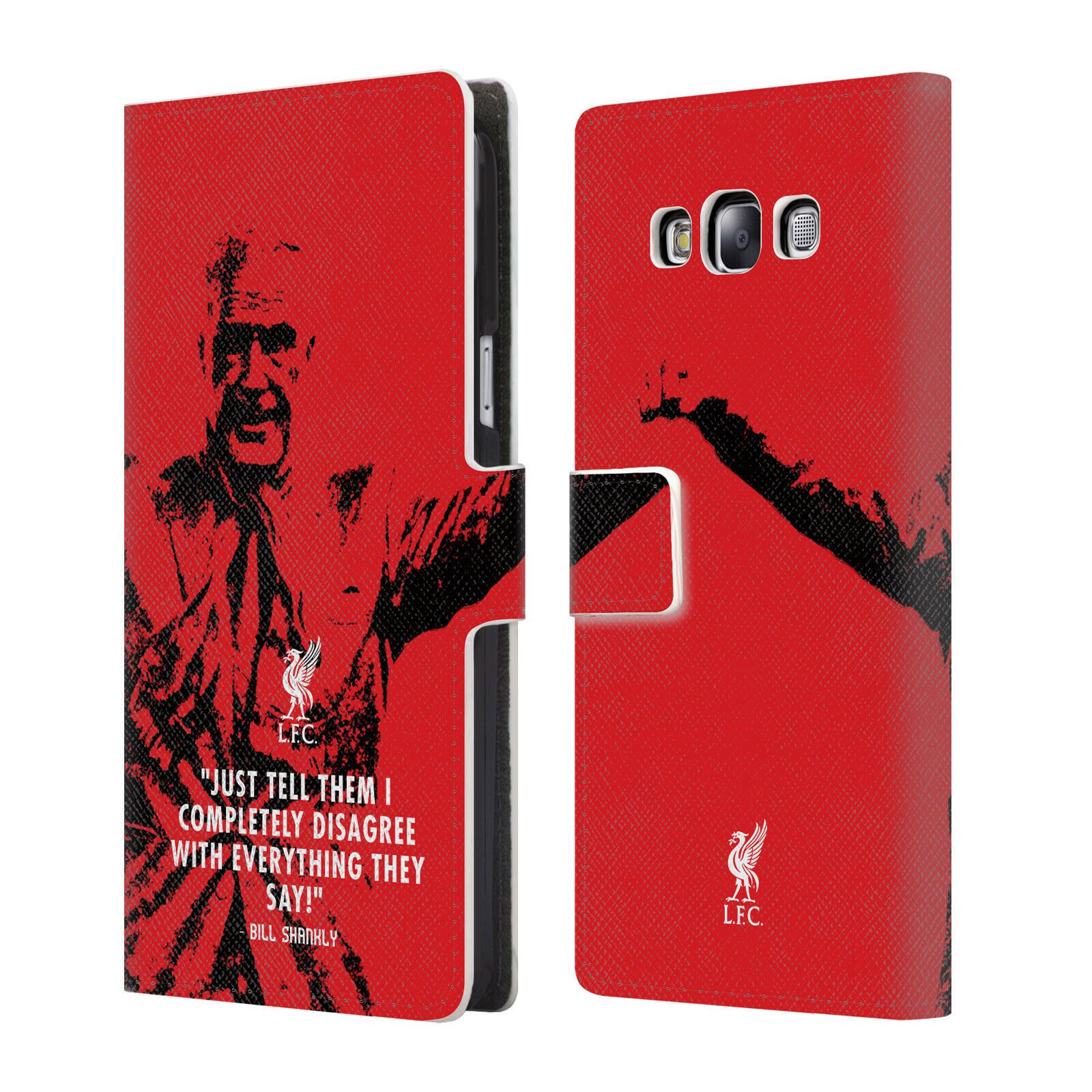 

LIVERPOOL FC LFC BILL SHANKLY QUOTES PU LEATHER BOOK CASE FOR SAMSUNG PHONES 3