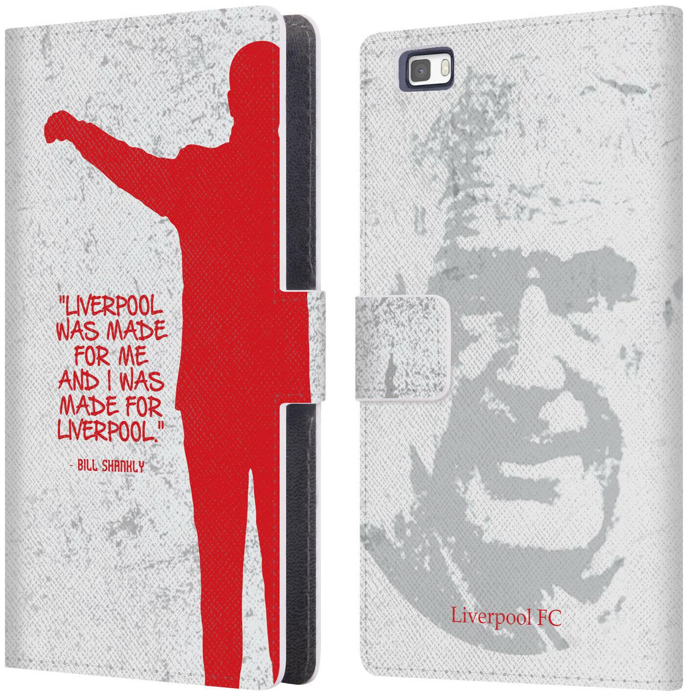 

LIVERPOOL FC LFC BILL SHANKLY QUOTES PU LEATHER BOOK CASE FOR HUAWEI PHONES 2