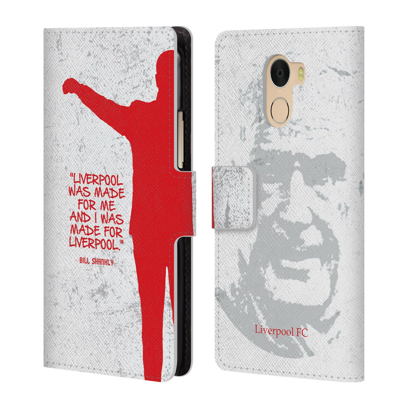

LIVERPOOL FC LFC BILL SHANKLY PU LEATHER BOOK CASE FOR WILEYFOX ESSENTIAL