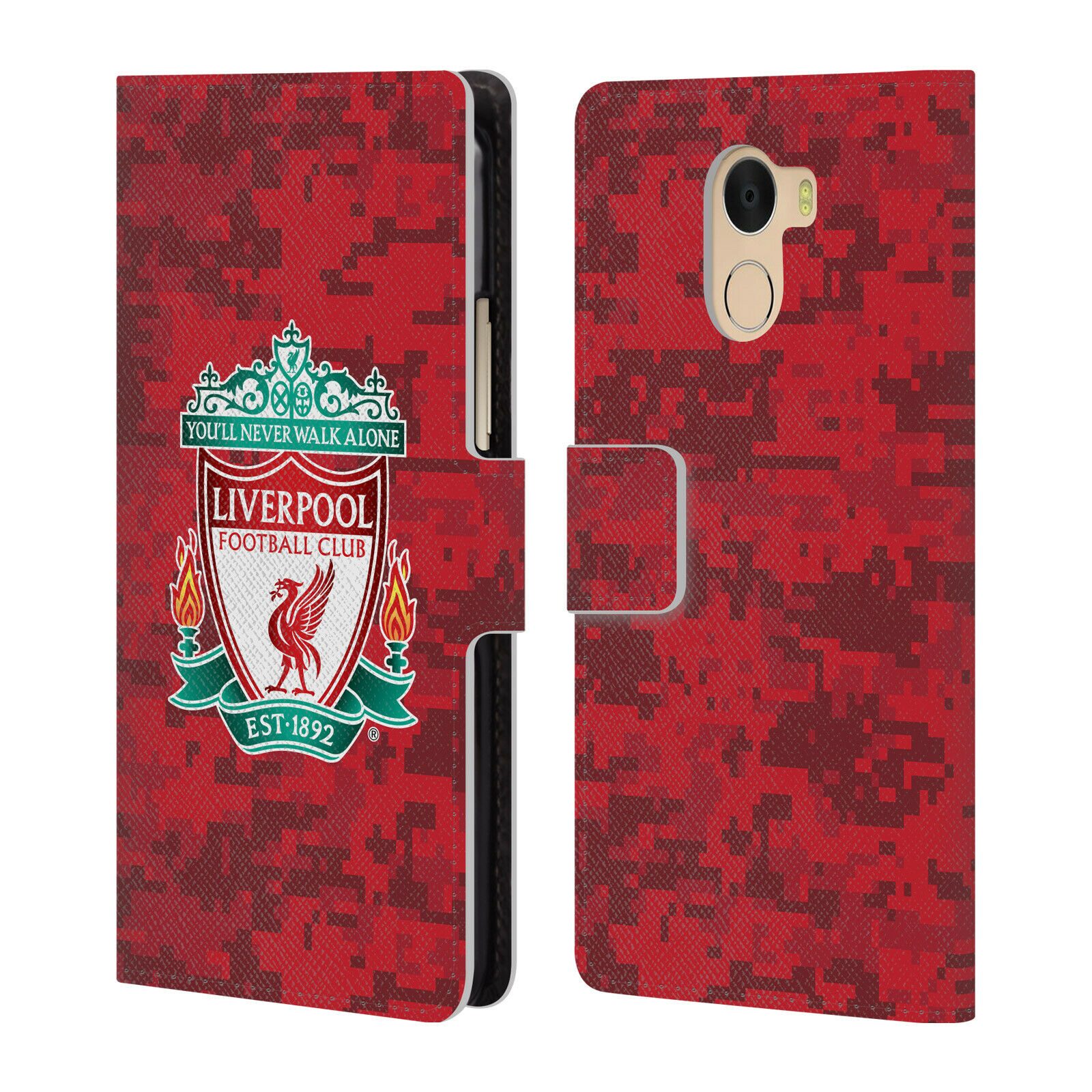

LIVERPOOL FC DIGITAL CAMOUFLAGE PU LEATHER BOOK CASE FOR WILEYFOX ESSENTIAL