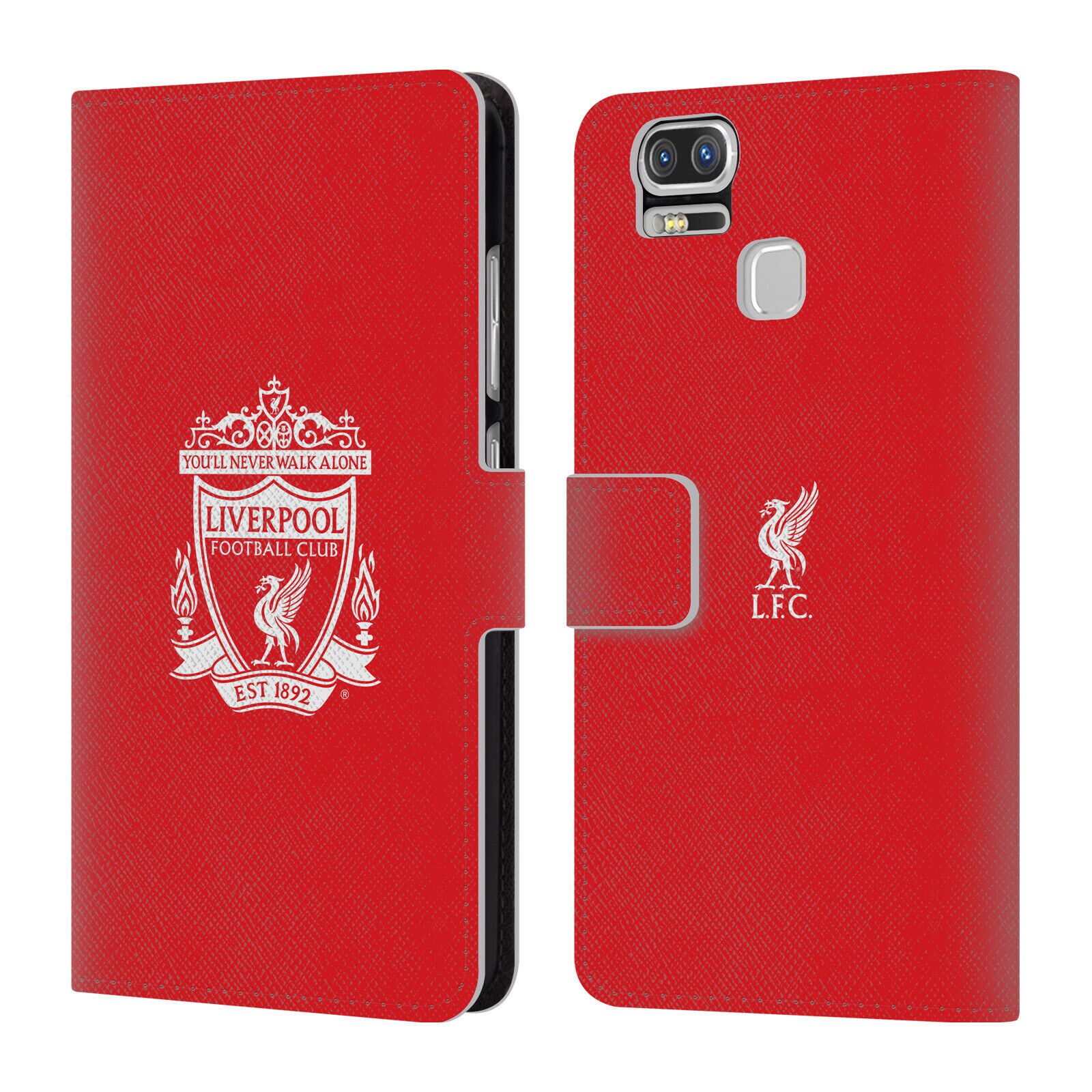 

LIVERPOOL FC LFC CREST 1 PU LEATHER BOOK WALLET CASE FOR ASUS ZENFONE PHONES