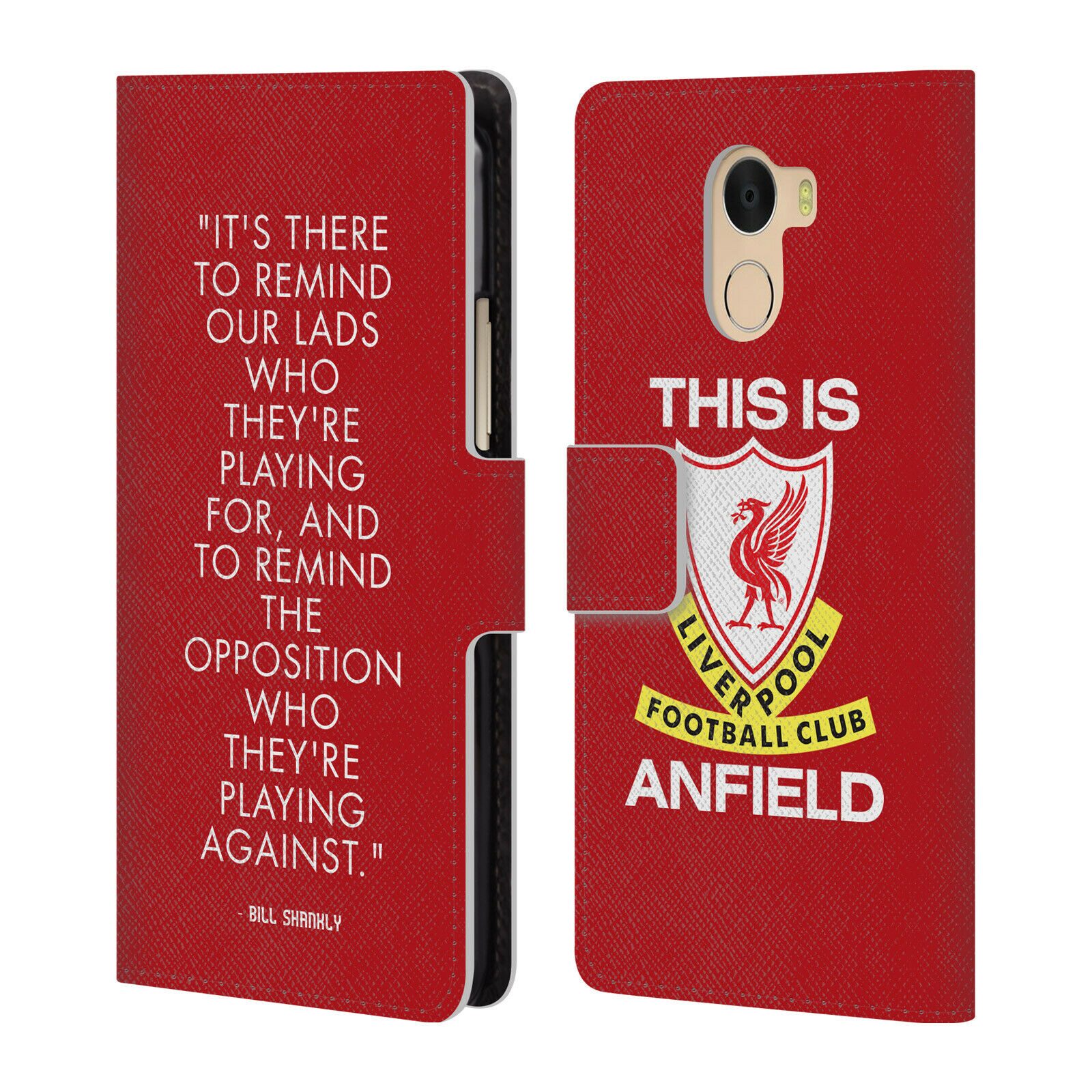 

LIVERPOOL FC LFC BILL SHANKLY PU LEATHER BOOK CASE FOR WILEYFOX ESSENTIAL
