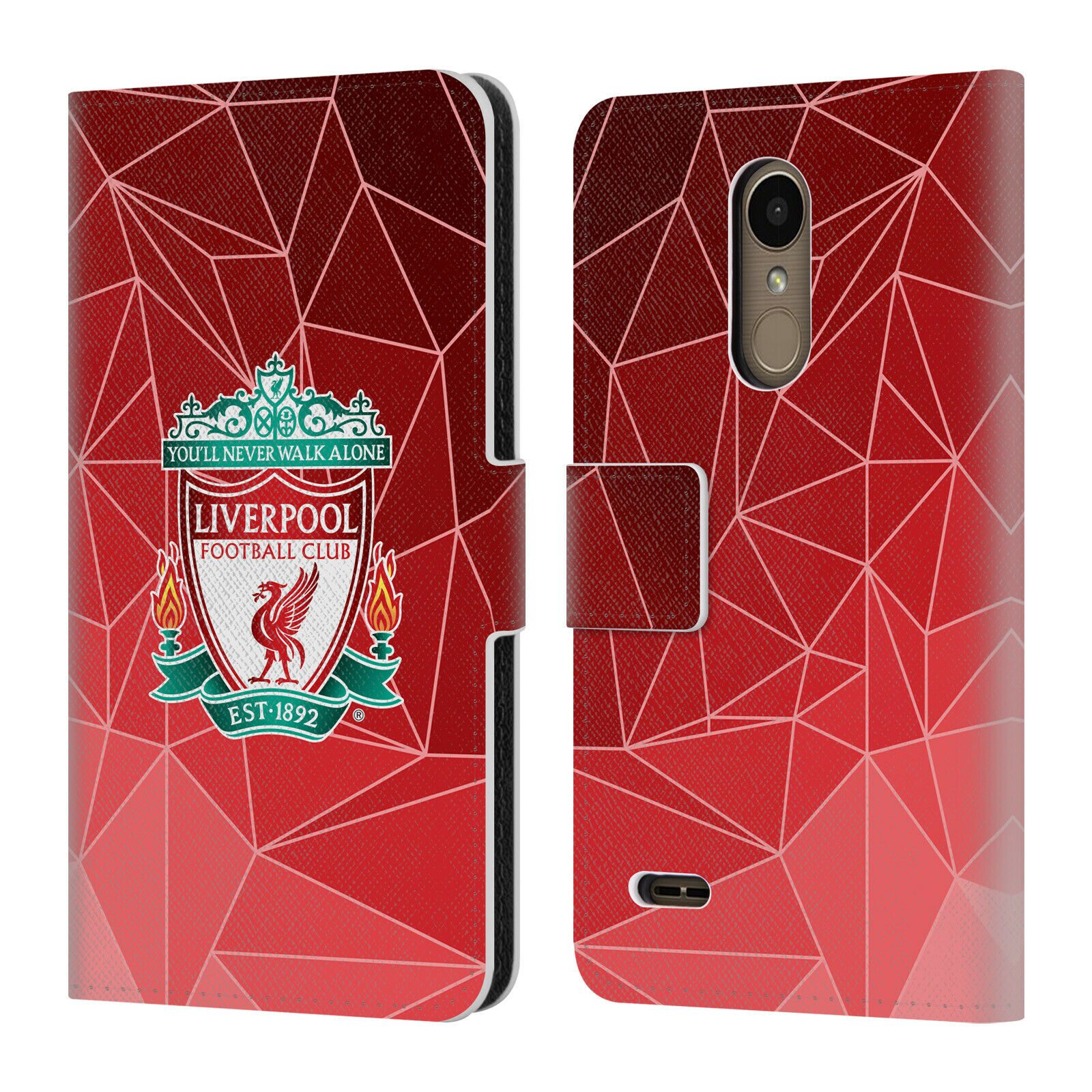 

LIVERPOOL FC LFC CREST LIVERBIRD 2 PU LEATHER BOOK WALLET CASE FOR LG PHONES 1