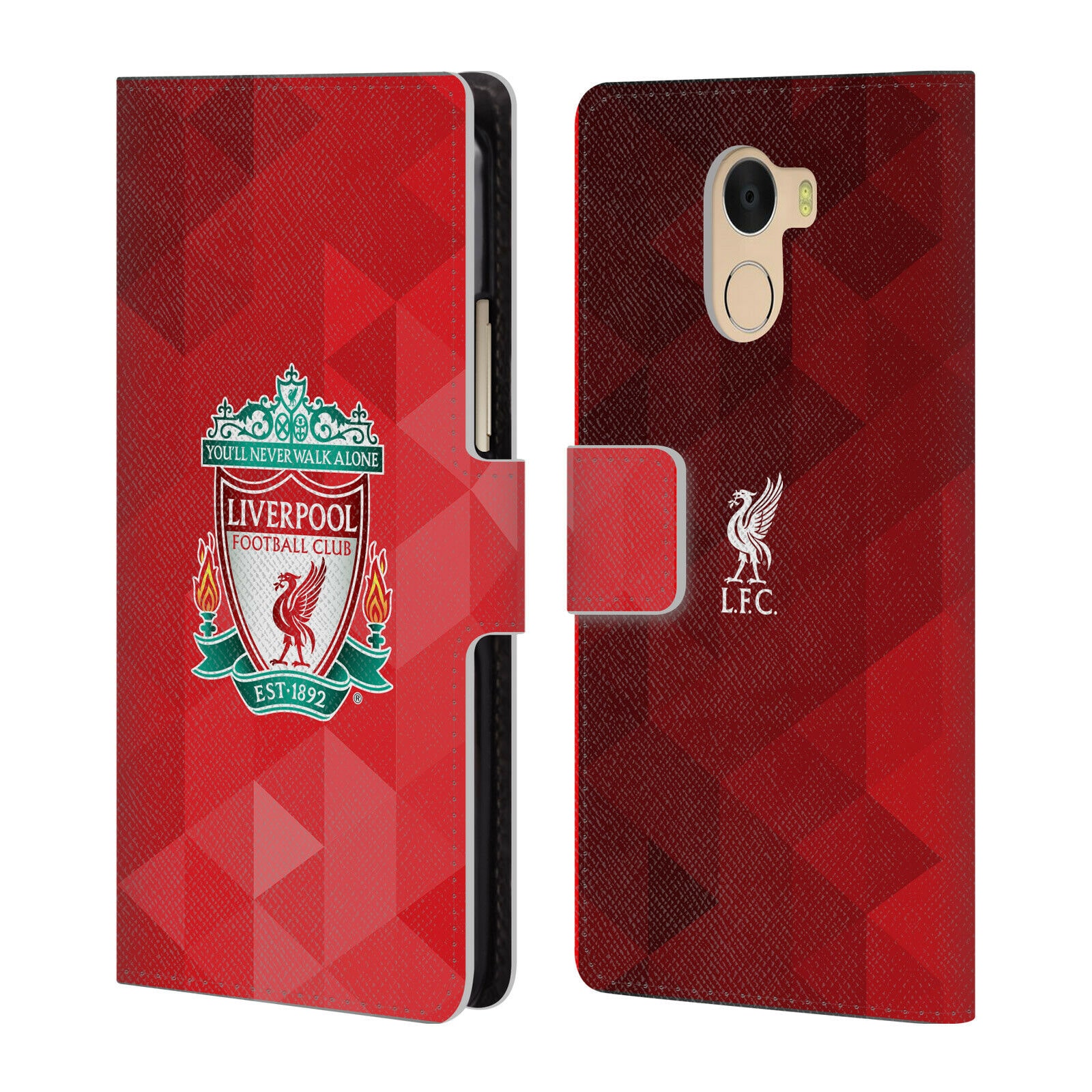 

LIVERPOOL FC LFC CREST 1 PU LEATHER BOOK WALLET CASE FOR WILEYFOX ESSENTIAL