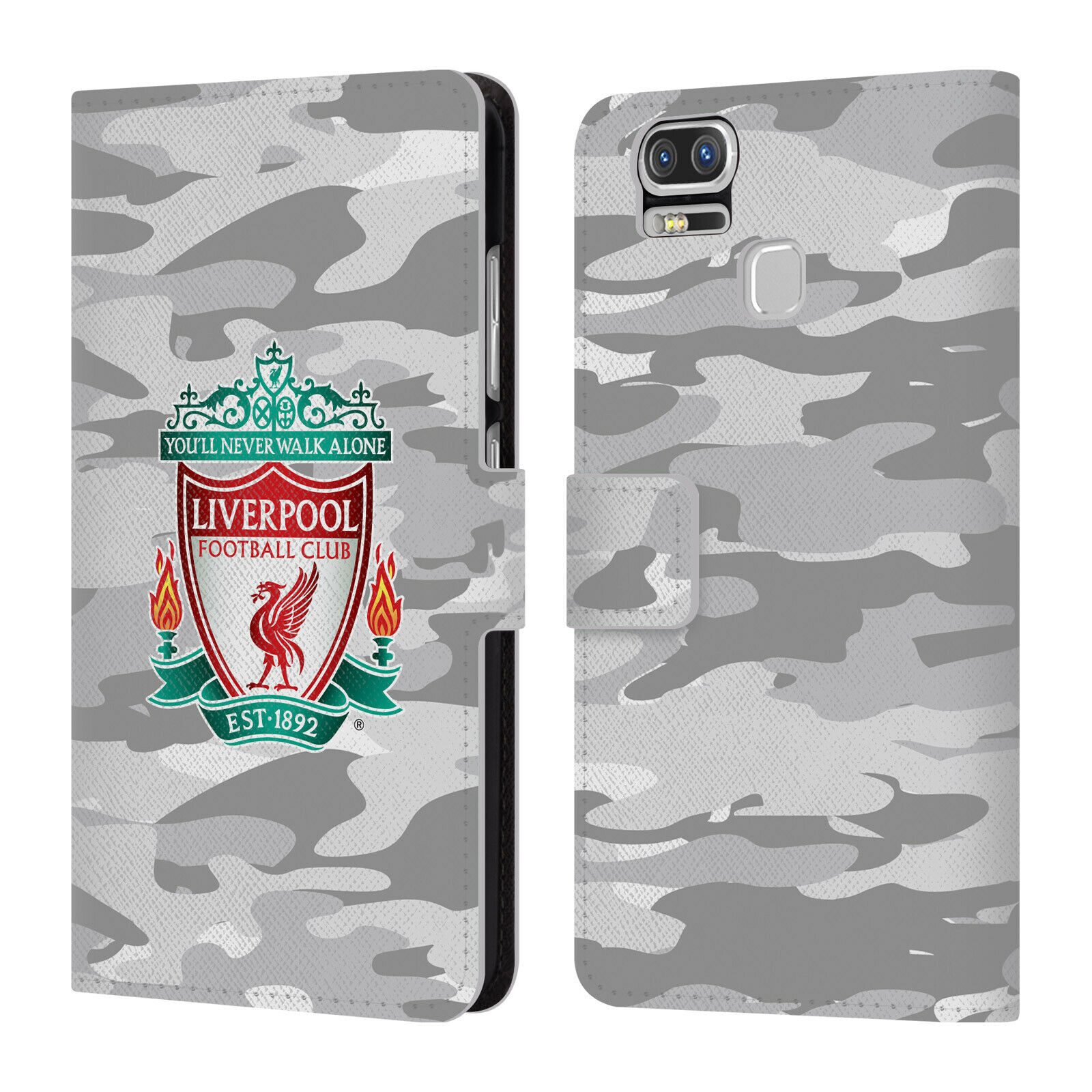 

LIVERPOOL FC LFC CAMOU PU LEATHER BOOK WALLET CASE COVER FOR ASUS ZENFONE PHONES