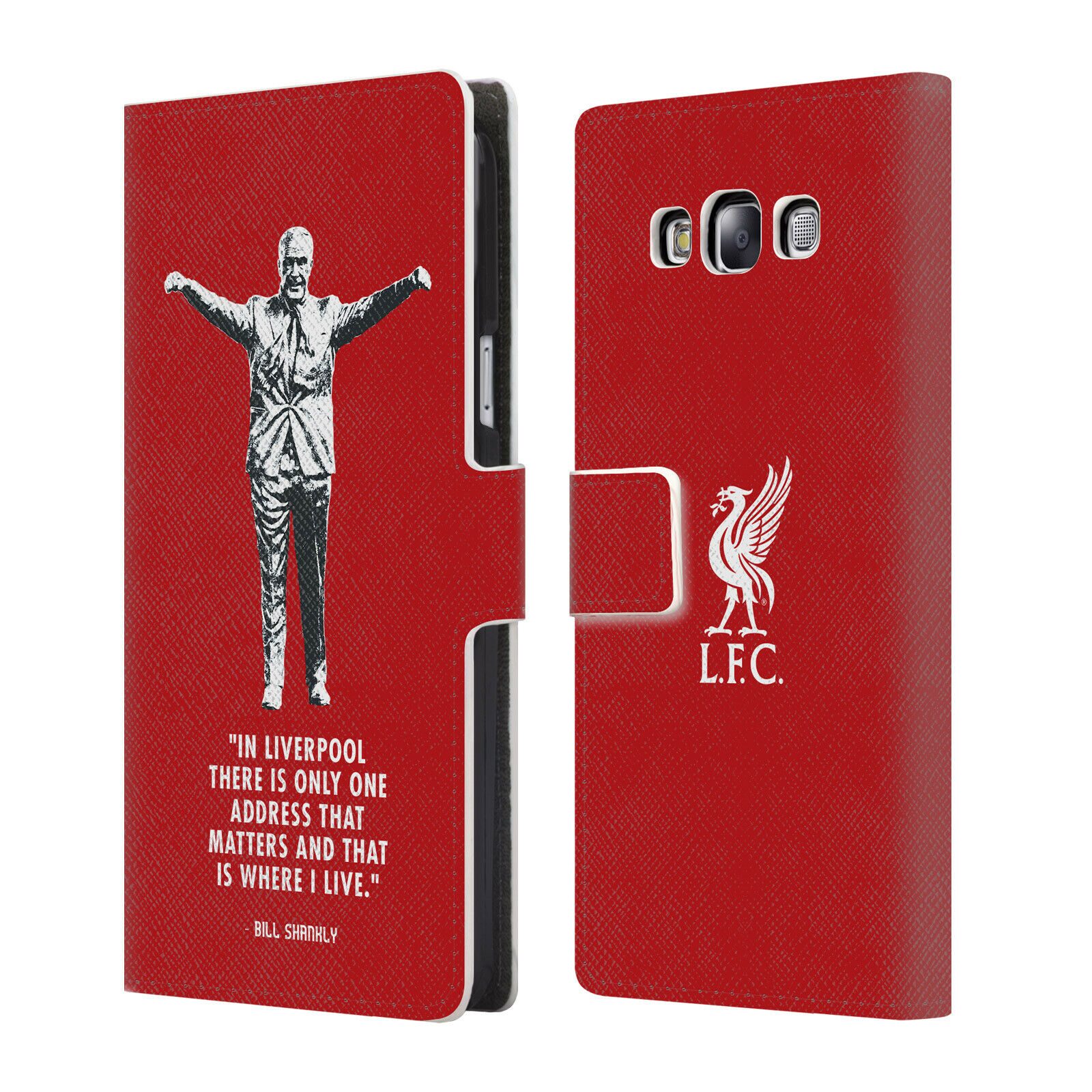 

LIVERPOOL FC LFC BILL SHANKLY QUOTES PU LEATHER BOOK CASE FOR SAMSUNG PHONES 3