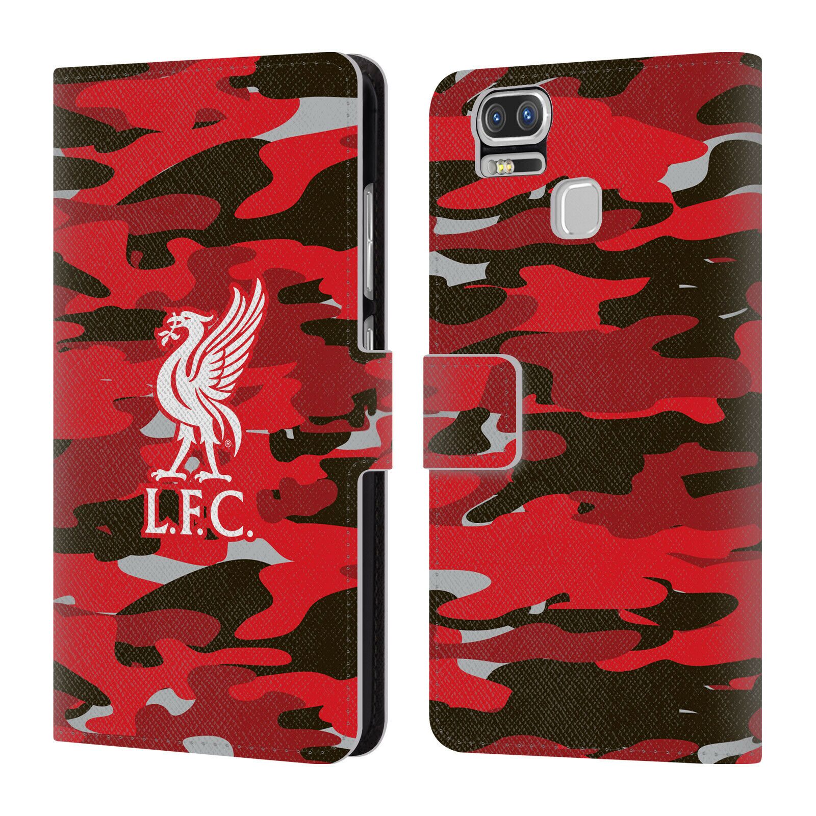 

LIVERPOOL FC LFC CAMOU PU LEATHER BOOK WALLET CASE COVER FOR ASUS ZENFONE PHONES