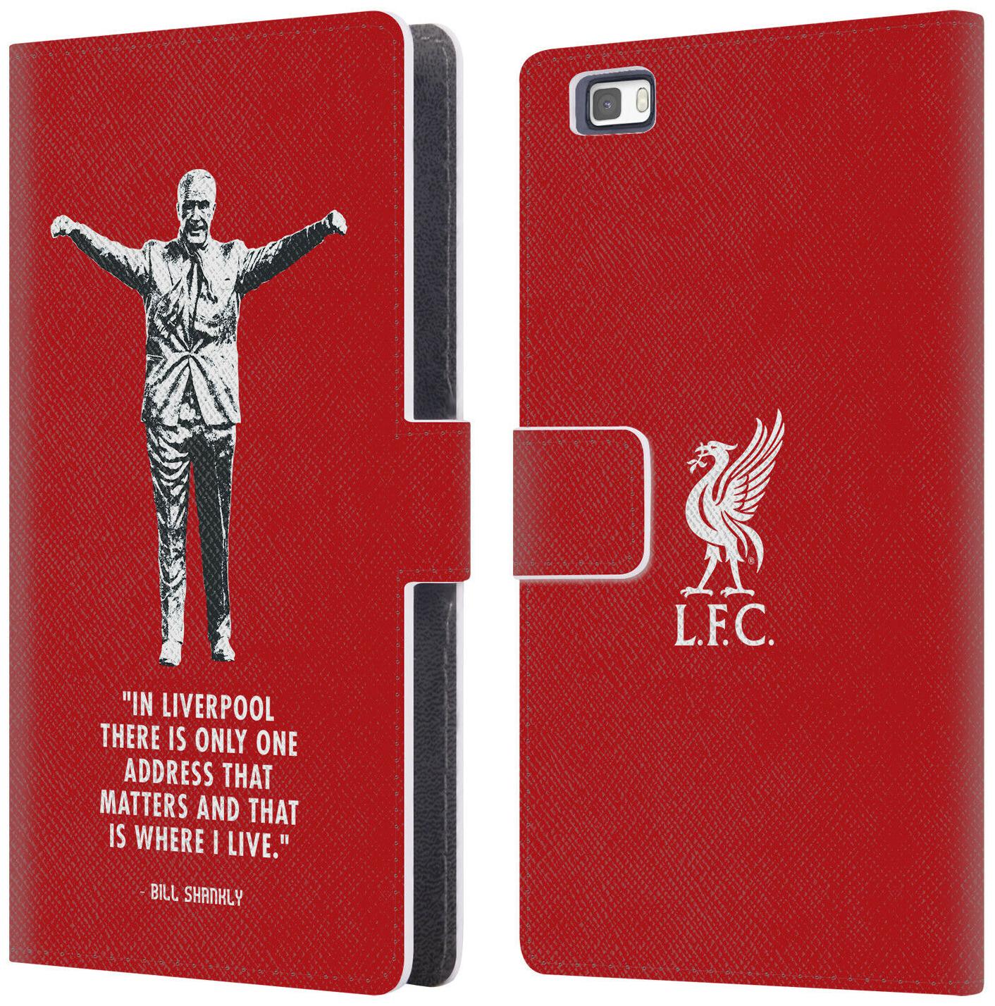 

LIVERPOOL FC LFC BILL SHANKLY QUOTES PU LEATHER BOOK CASE FOR HUAWEI PHONES 2