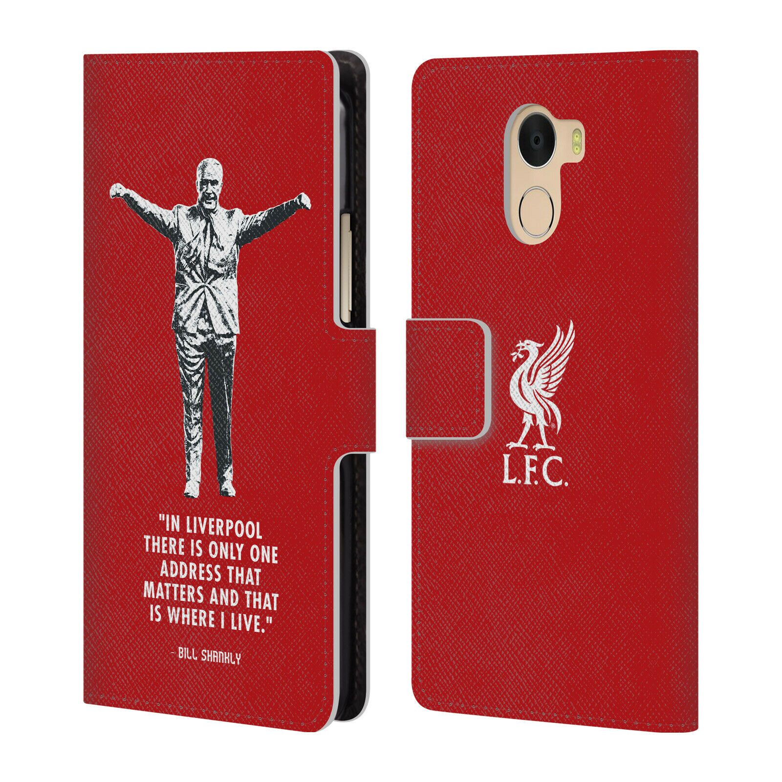 

LIVERPOOL FC LFC BILL SHANKLY PU LEATHER BOOK CASE FOR WILEYFOX ESSENTIAL
