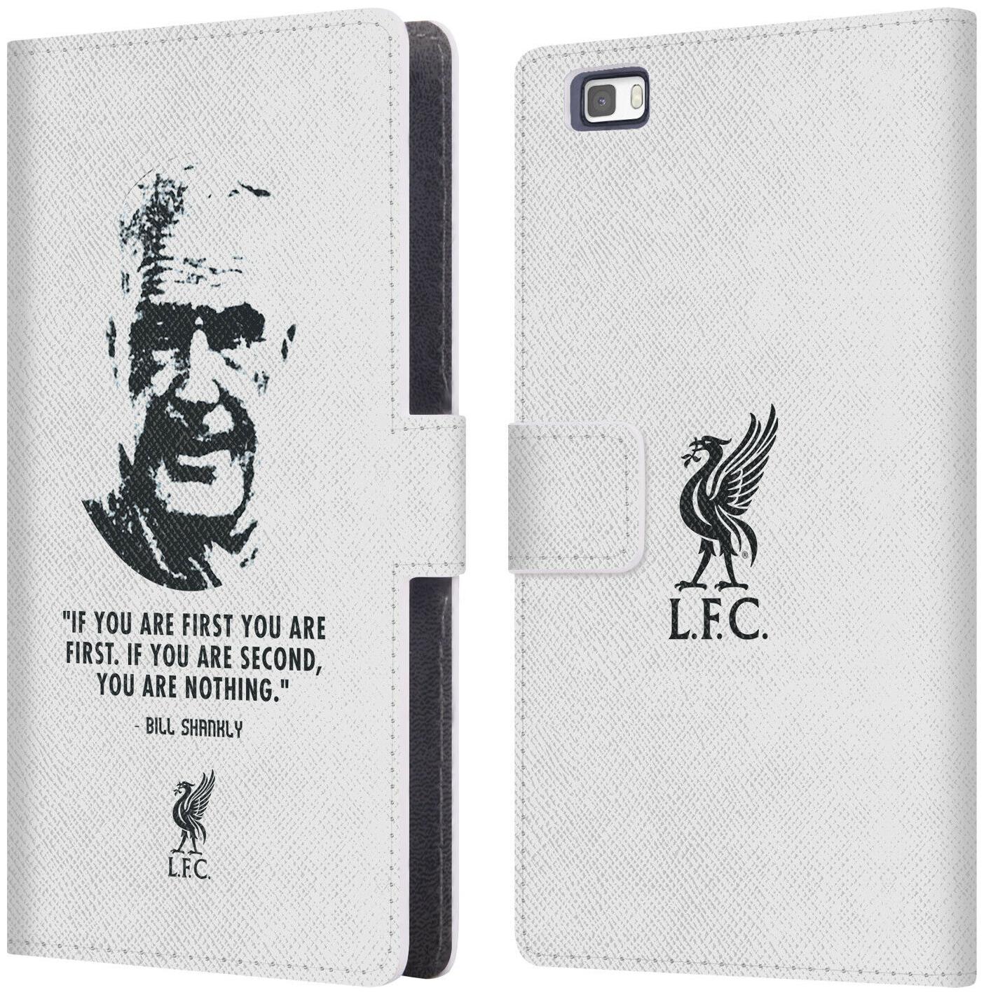 

LIVERPOOL FC LFC BILL SHANKLY QUOTES PU LEATHER BOOK CASE FOR HUAWEI PHONES 2