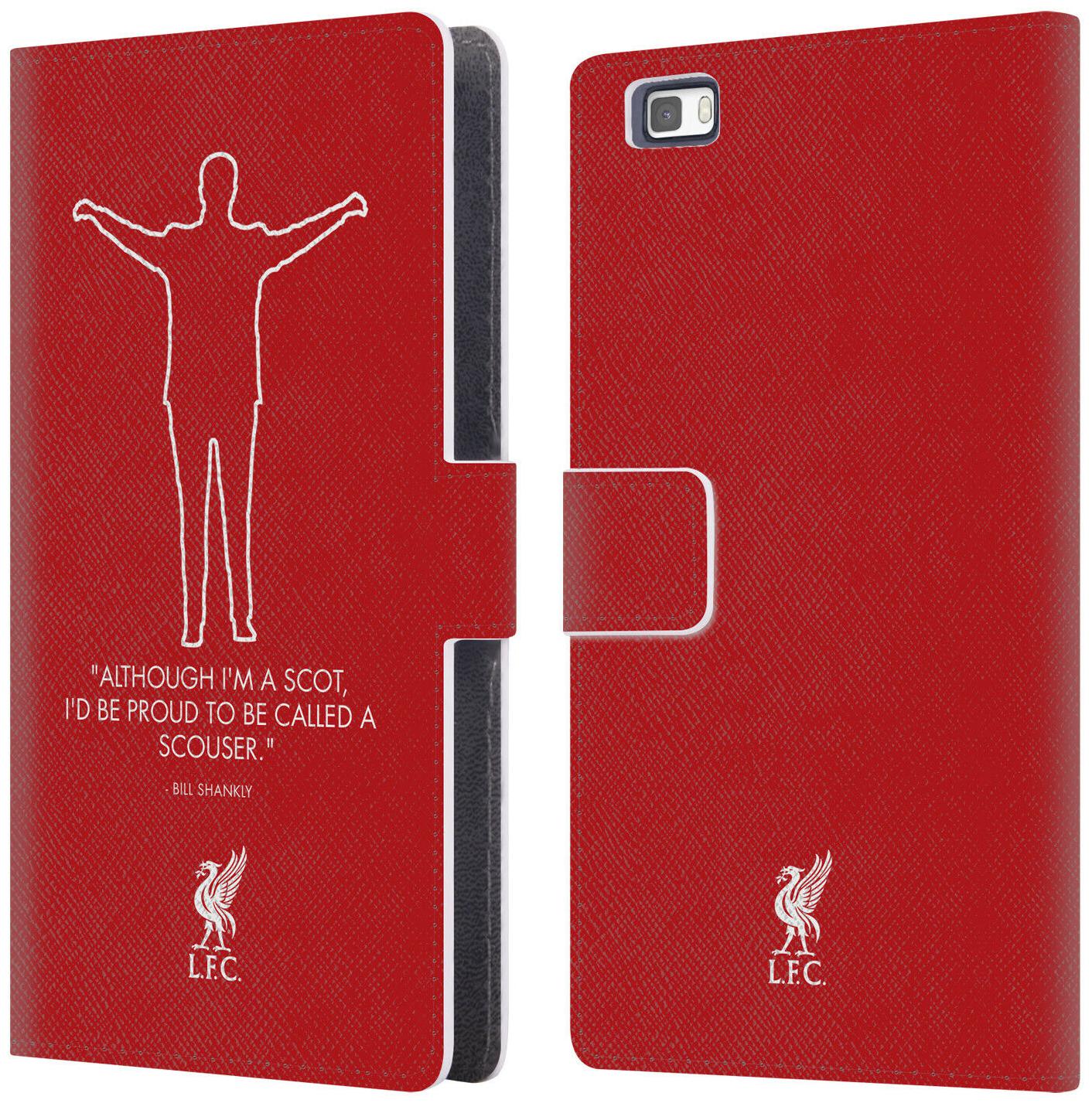 

LIVERPOOL FC LFC BILL SHANKLY QUOTES PU LEATHER BOOK CASE FOR HUAWEI PHONES 2