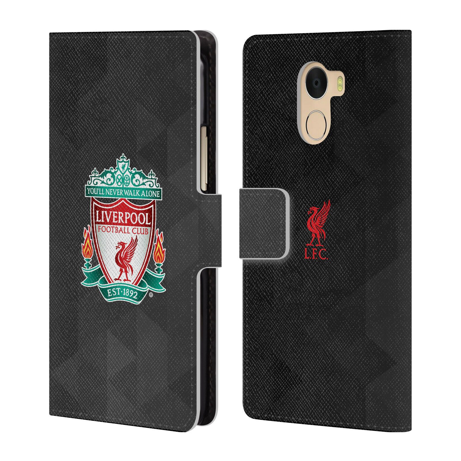 

LIVERPOOL FC LFC CREST 1 PU LEATHER BOOK WALLET CASE FOR WILEYFOX ESSENTIAL