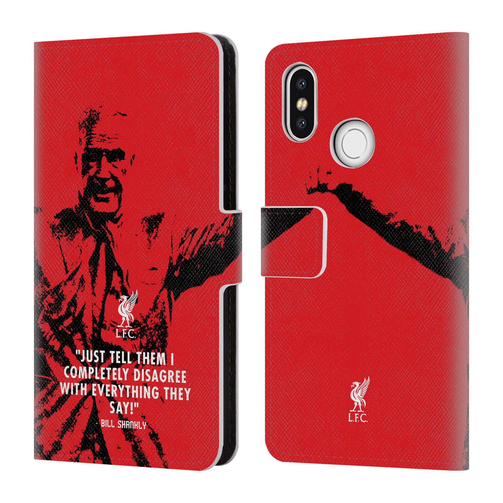 

LIVERPOOL FC LFC BILL SHANKLY QUOTES PU LEATHER BOOK CASE FOR XIAOMI PHONES