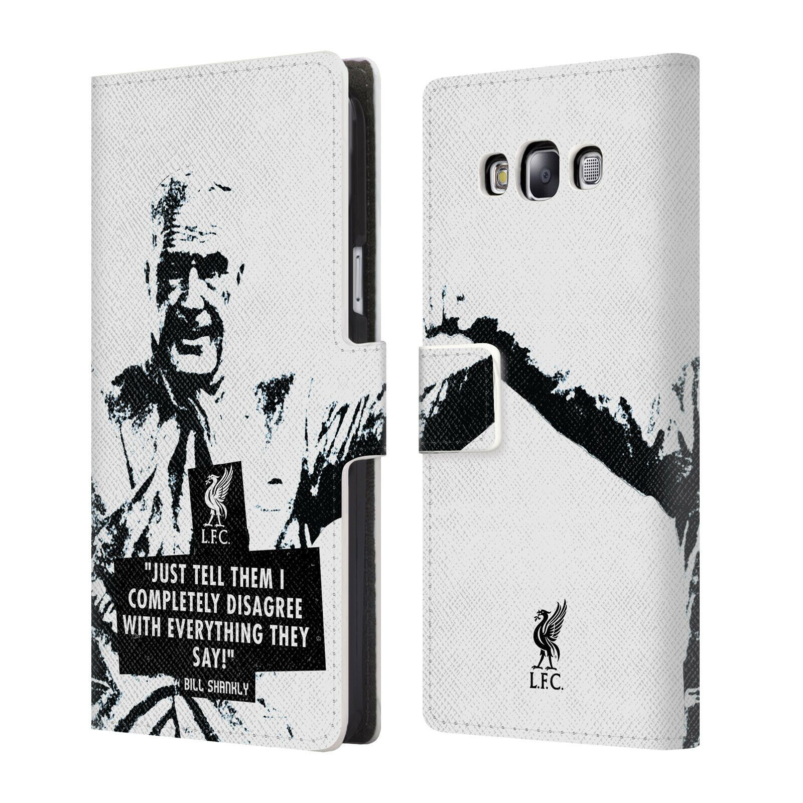 

LIVERPOOL FC LFC BILL SHANKLY QUOTES PU LEATHER BOOK CASE FOR SAMSUNG PHONES 3