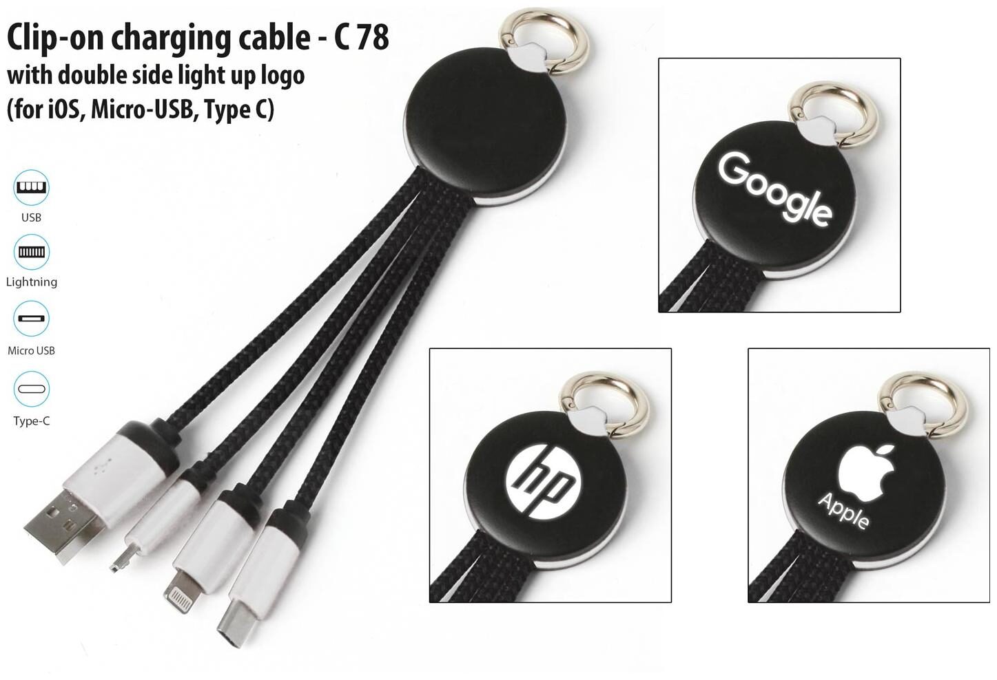 

Lovato Data Charging Micro USB Type-C Cable ( 1 5-2m Multi )