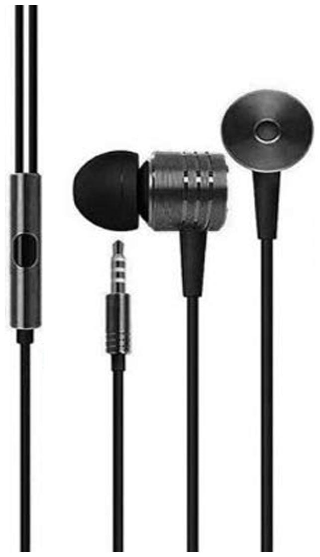 

LUCANT Metal Piston Earphone In-Ear Wired Headphone ( Black )