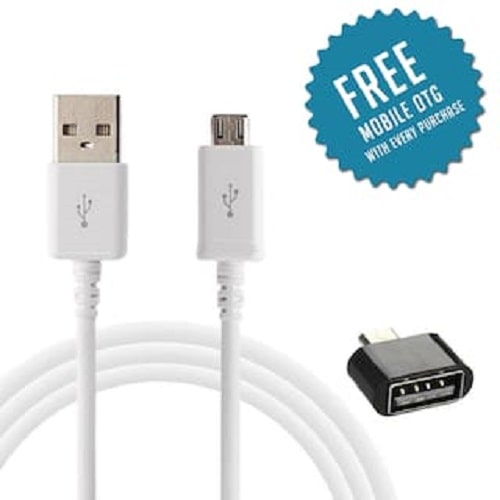 Mobtekk High Quality USB Data Cable (1m) With Free USB Connector (Assorted)